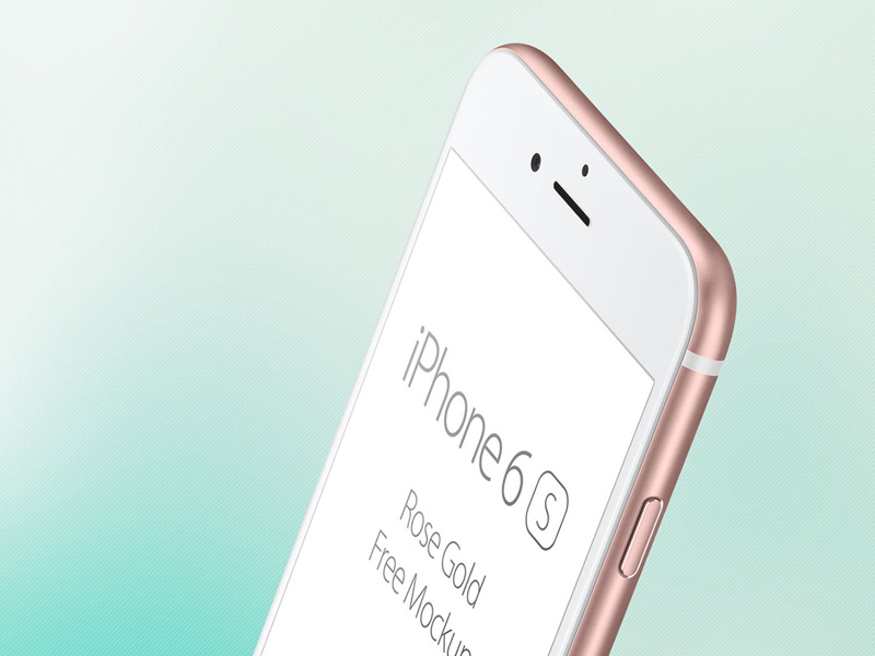 Мокап iPhone6S из розового золота