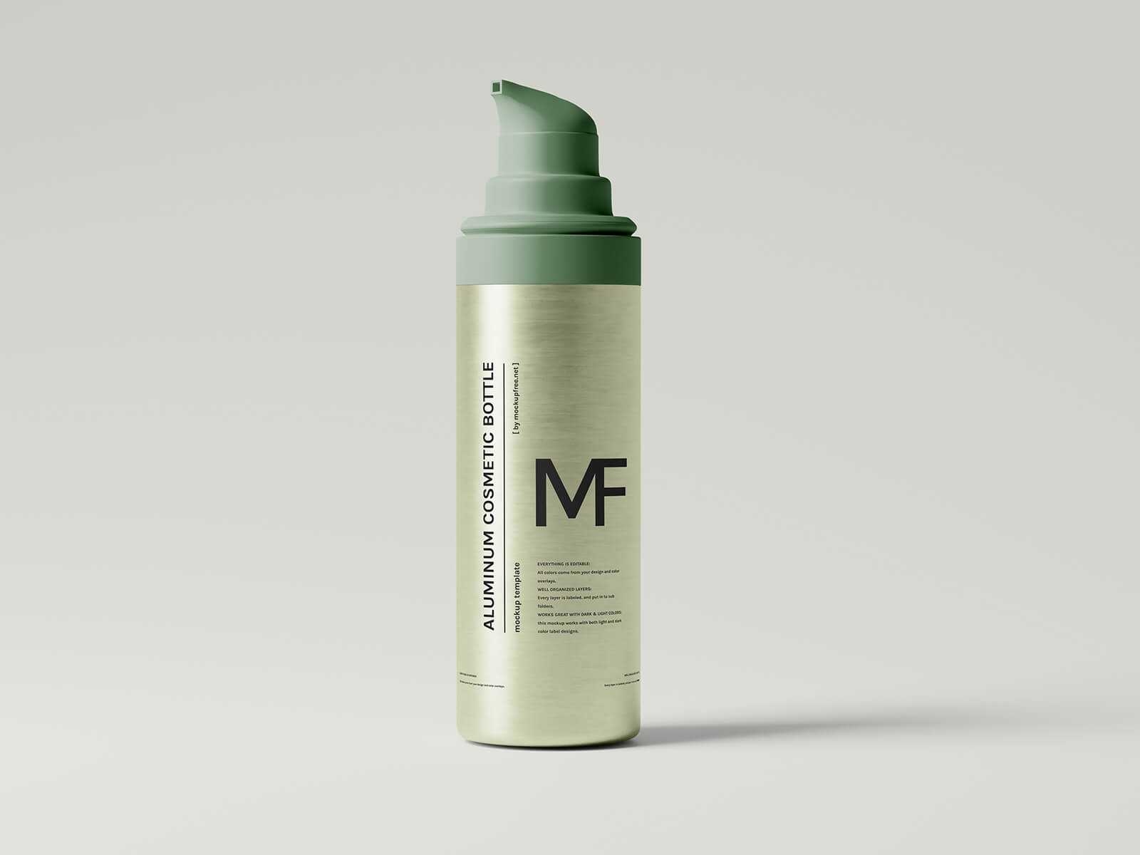 8 luftlose Pumpenflasche Mockup Set für kosmetische Produkte