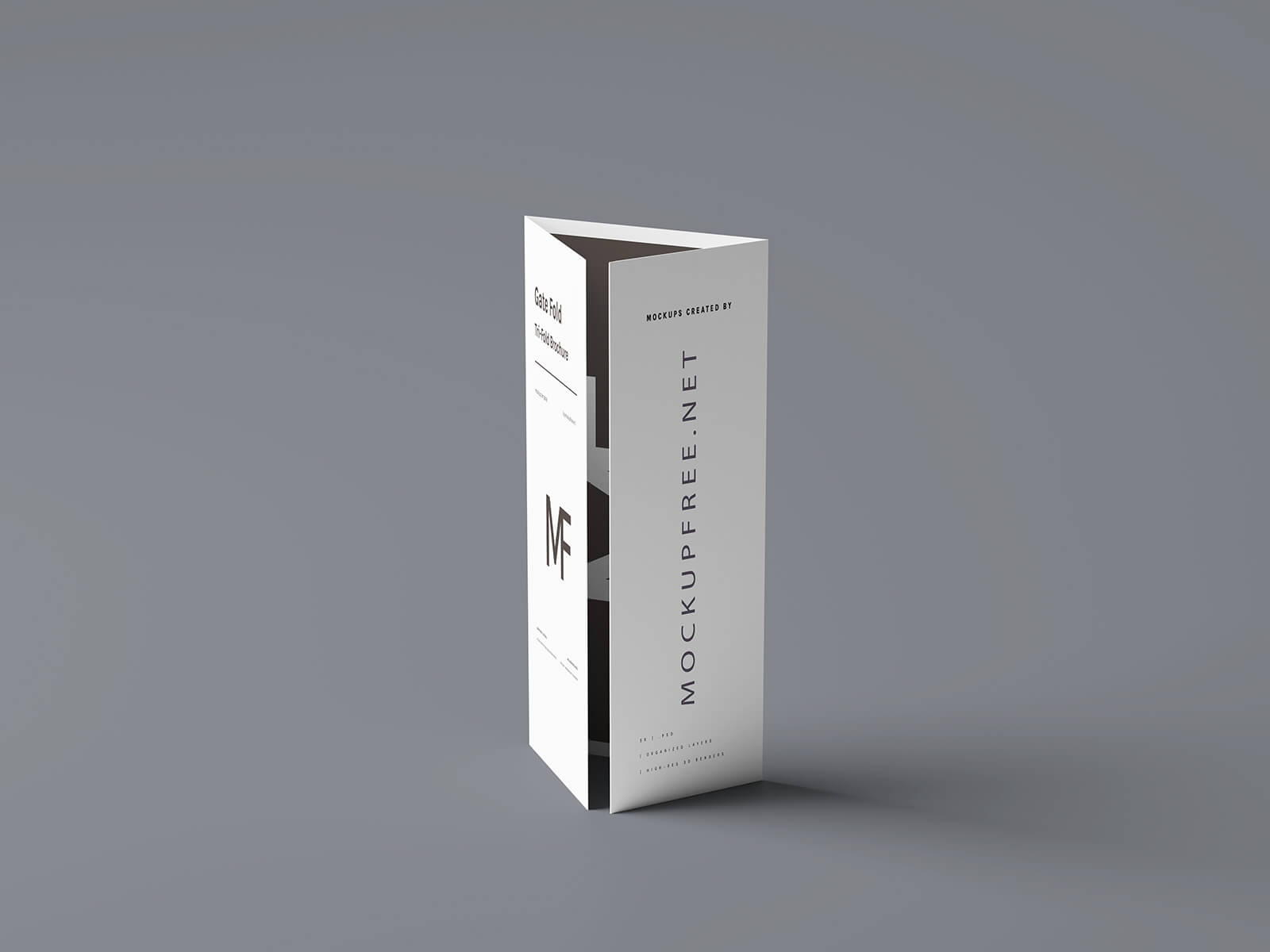 Gate Fold Broschüre Mockup