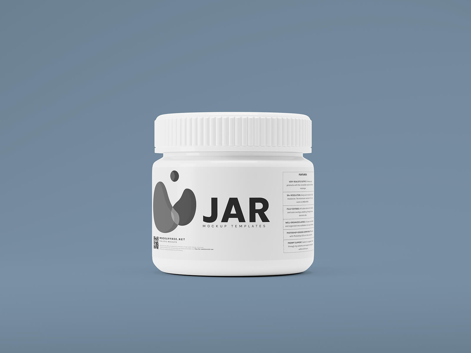 Weißes Kunststoff -Kosmetikcreme -Jar -Mockup