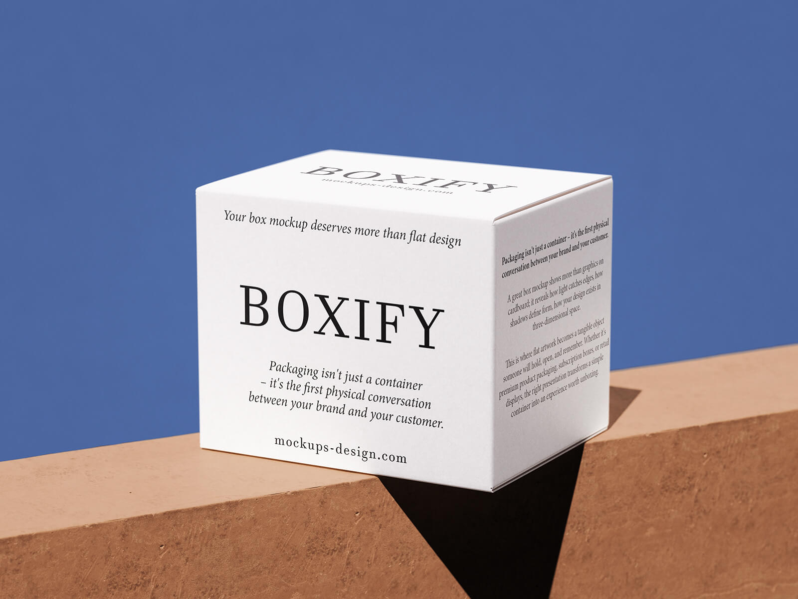 On Edge Cuboid Box Mockup