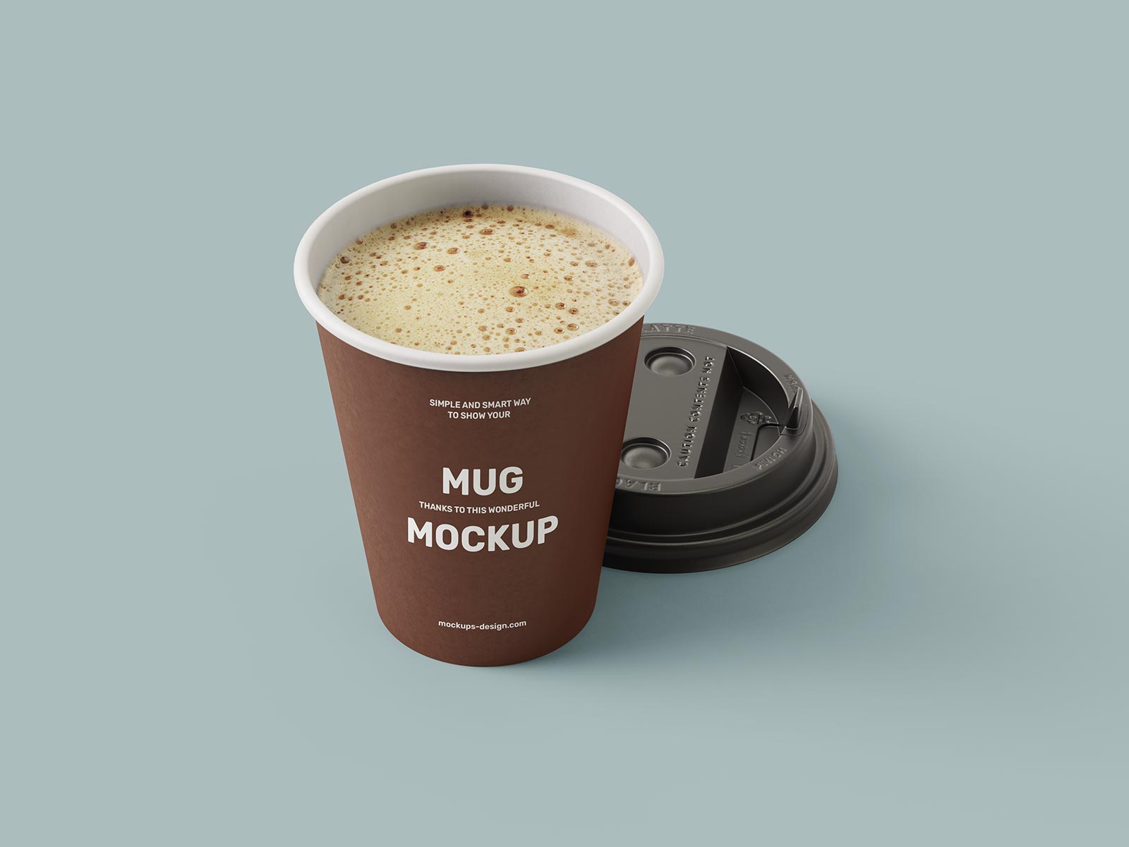 Высококачественная бумажная кофейная чашка макет