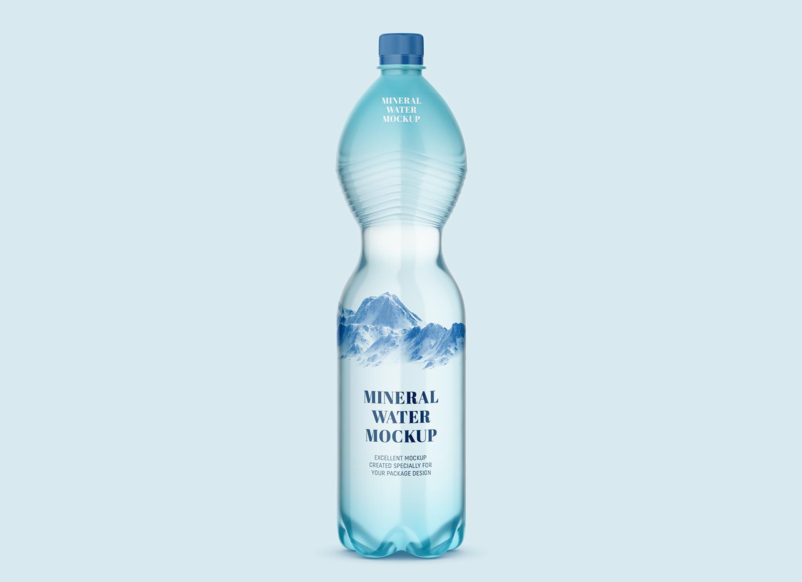 Mockup de botella de agua mineral de 1 litro