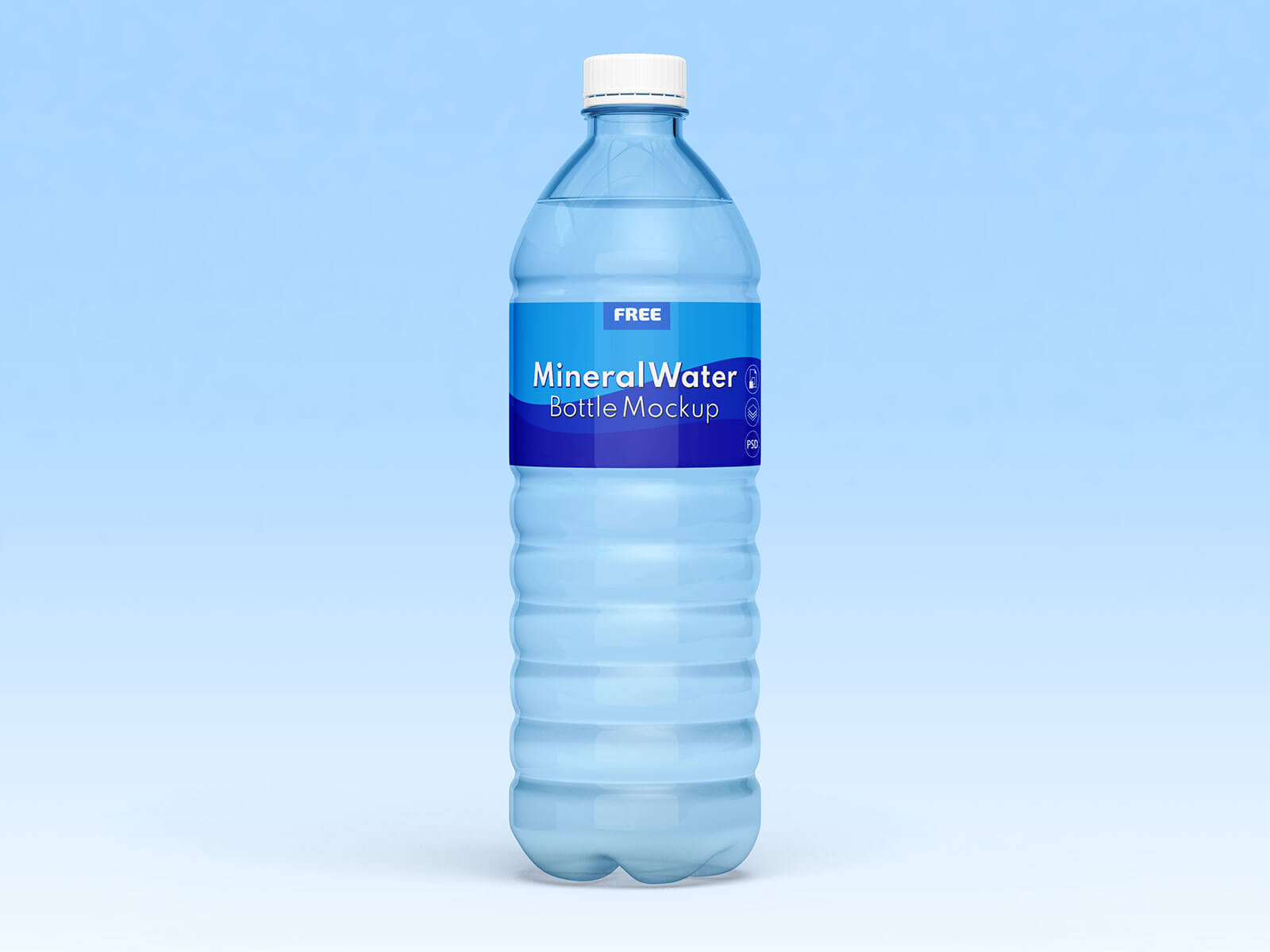 Conjunto de maquetas de botellas de agua / botella de agua mineral de 1,5 y 0,5 litros