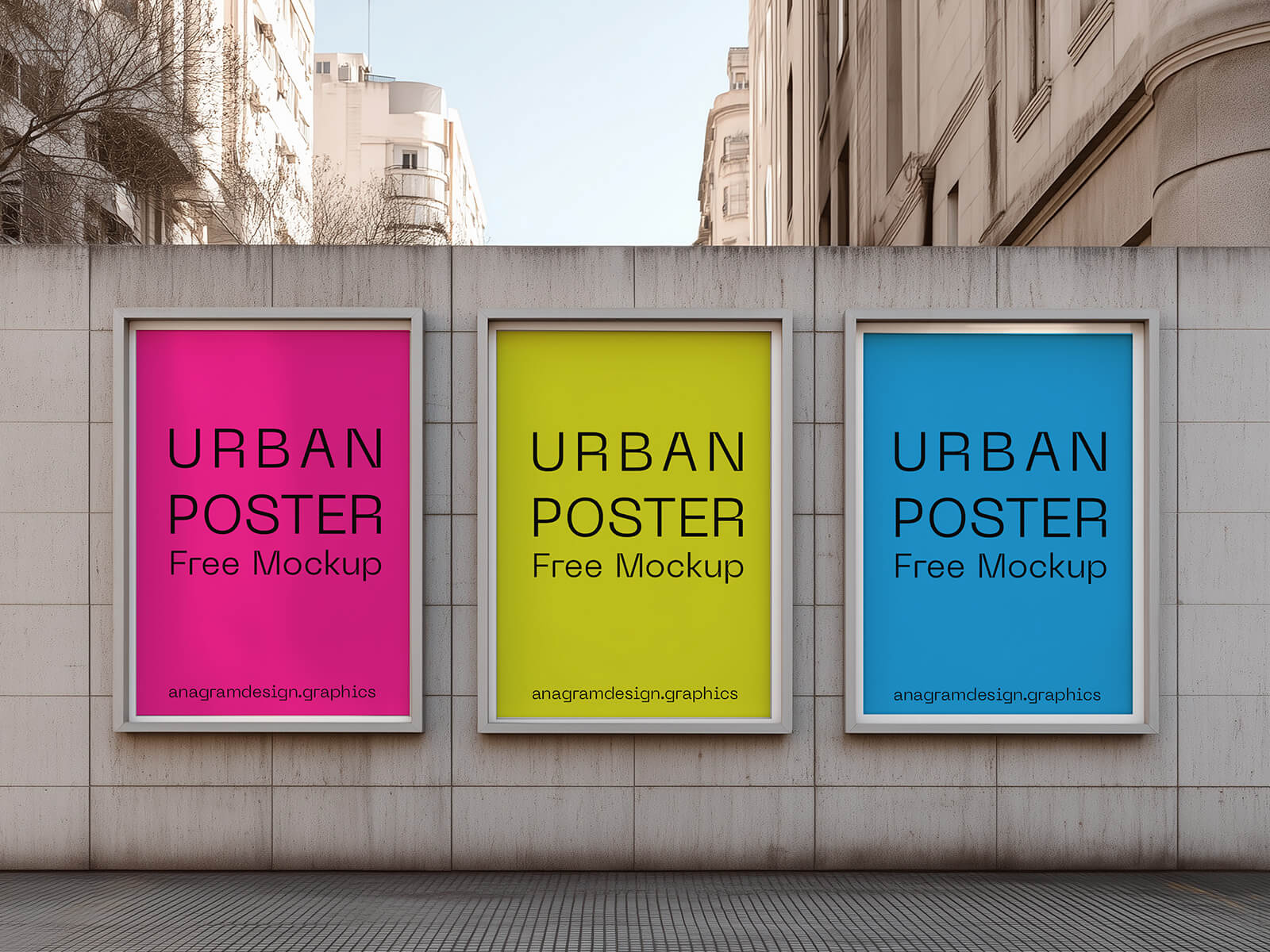 Städtische Plakate Mockup