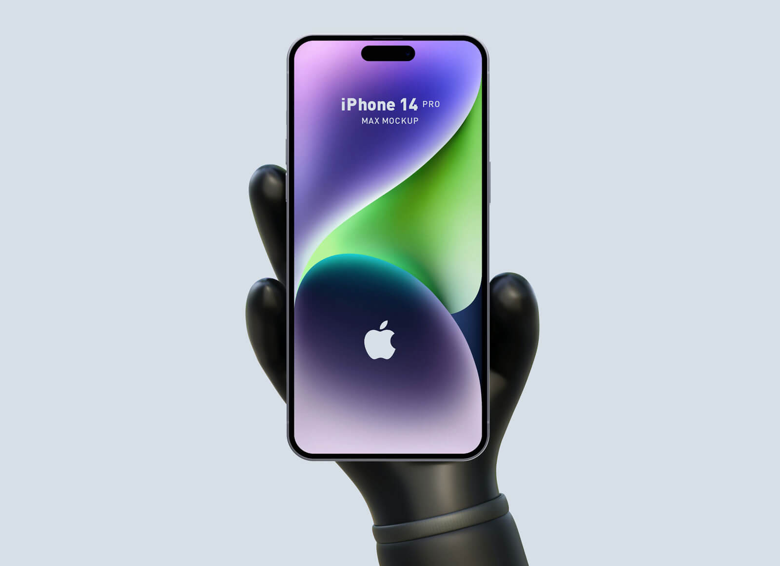 3D -рука iPhone 14 Pro Max Mockup