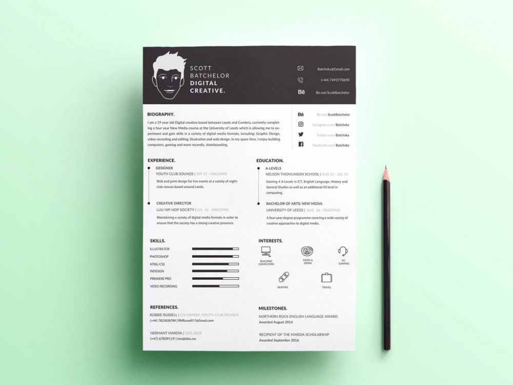 Free A4 Resume Template Download