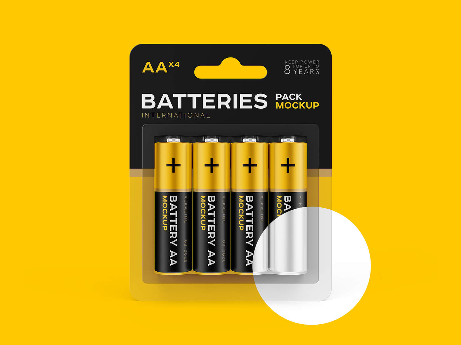 AA Battery Blistery Packaging Mockup Set