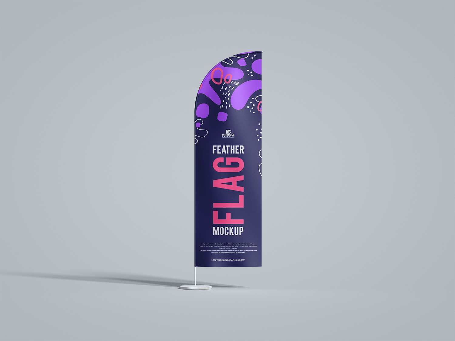 Advertising Feather Flag Mockup
