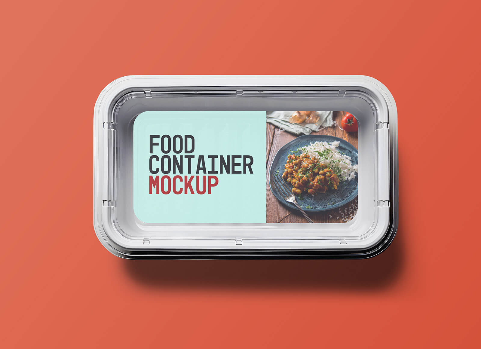 Aluminum Disposable Food Container Mockup
