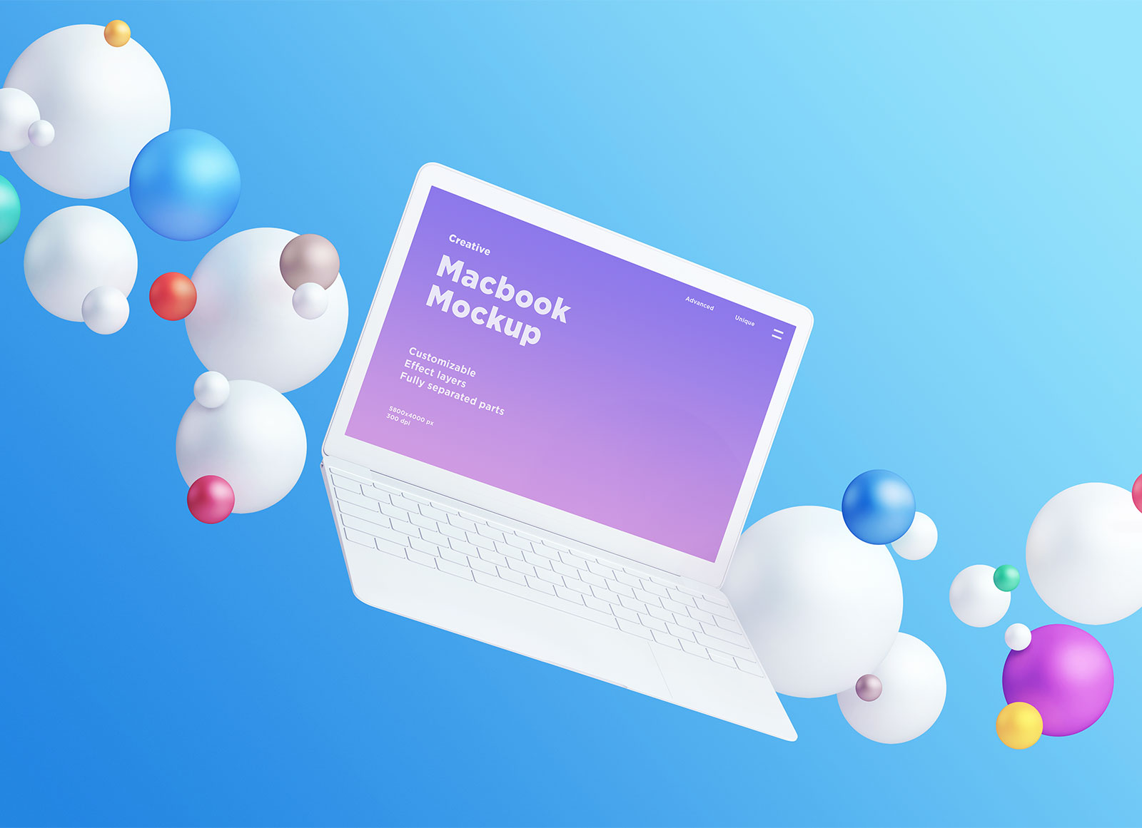 Fully Customizable Macbook Mockup