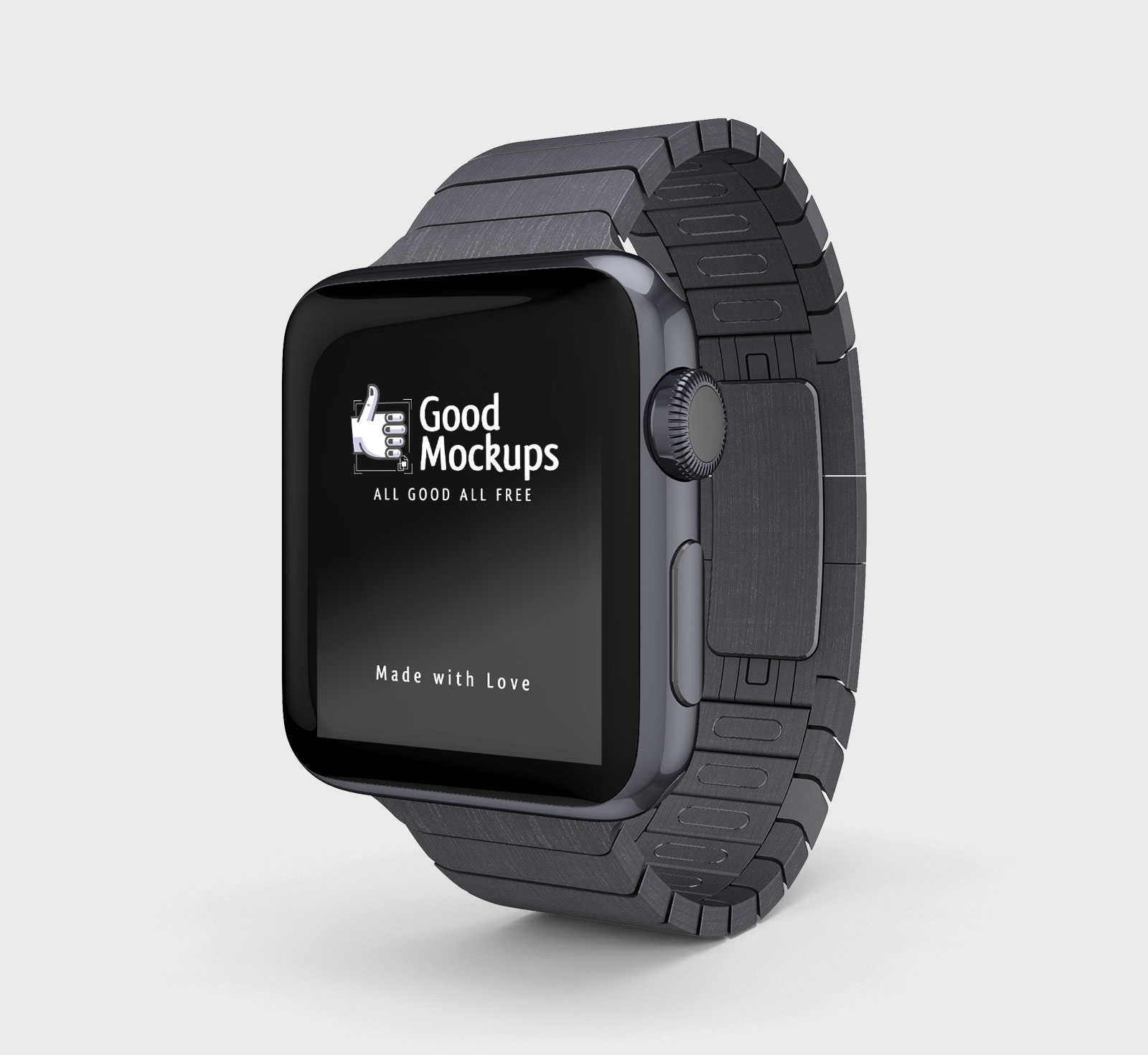 Apple Watchのモックアップとステンレス鋼ストラップ