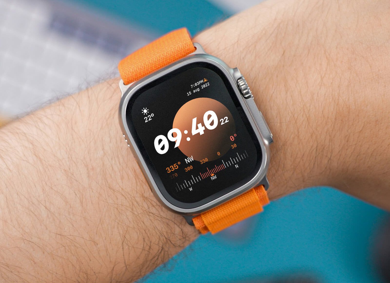 Apple Watch Ultra On The Wrist Mockup