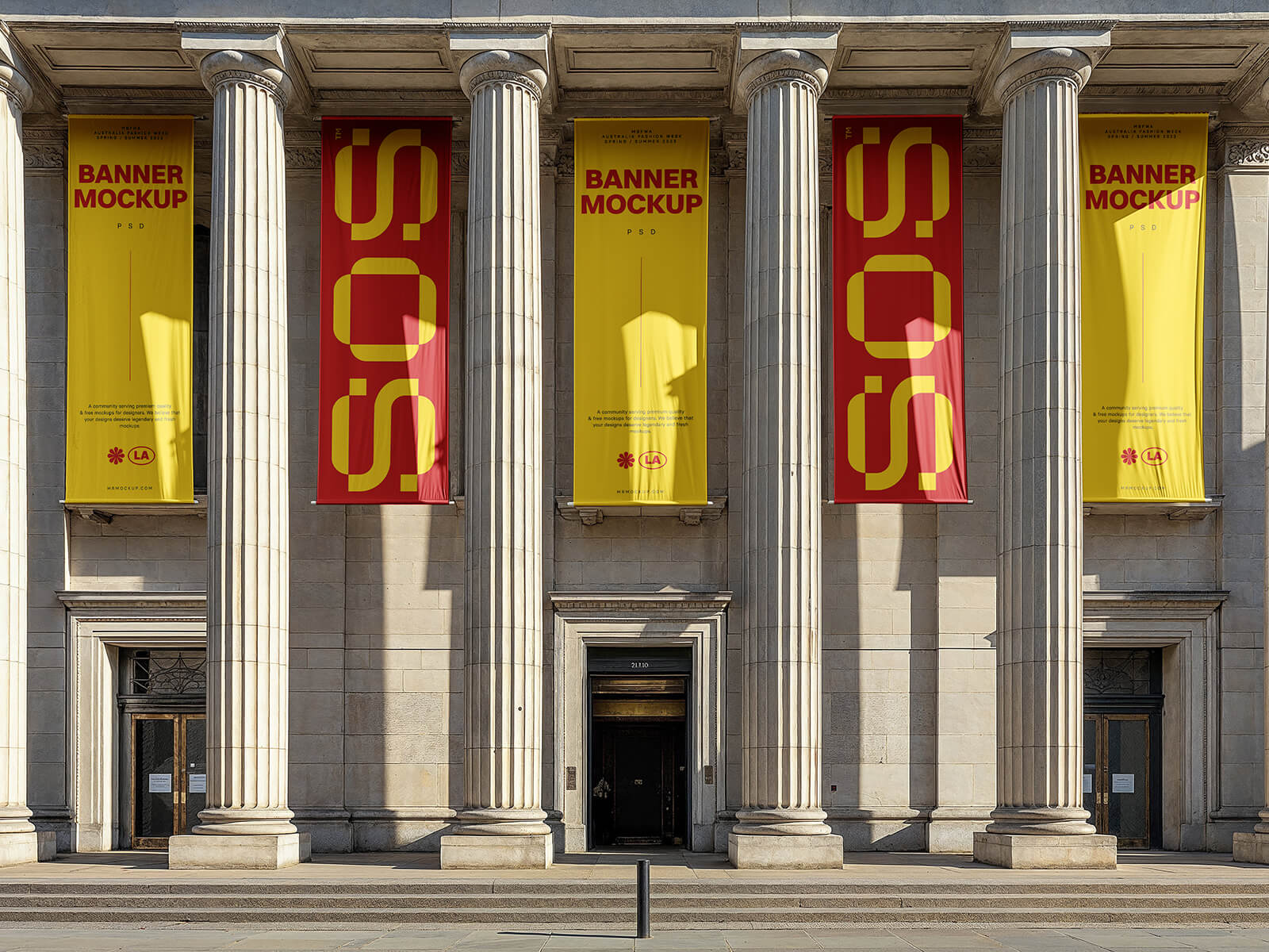 Art Museum Hanging Banners Mockup