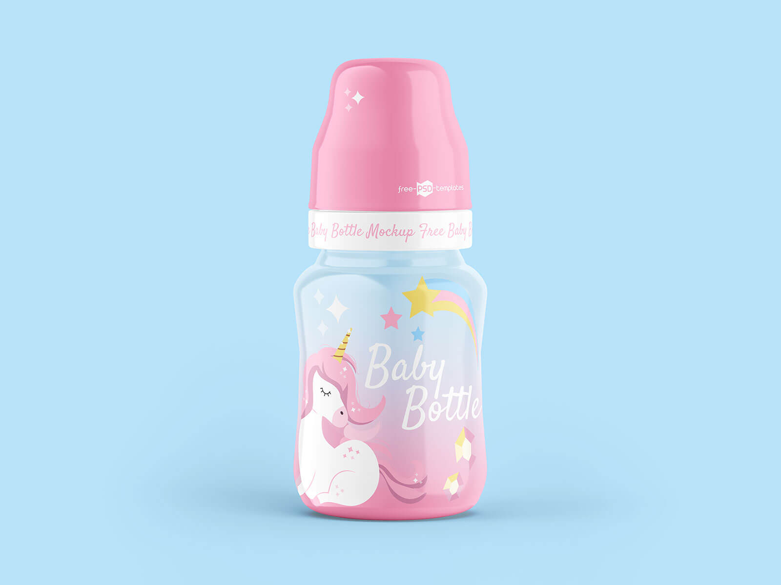 Baby Müslisch- / Milch -Feeder -Flaschenflasche Mockup Set