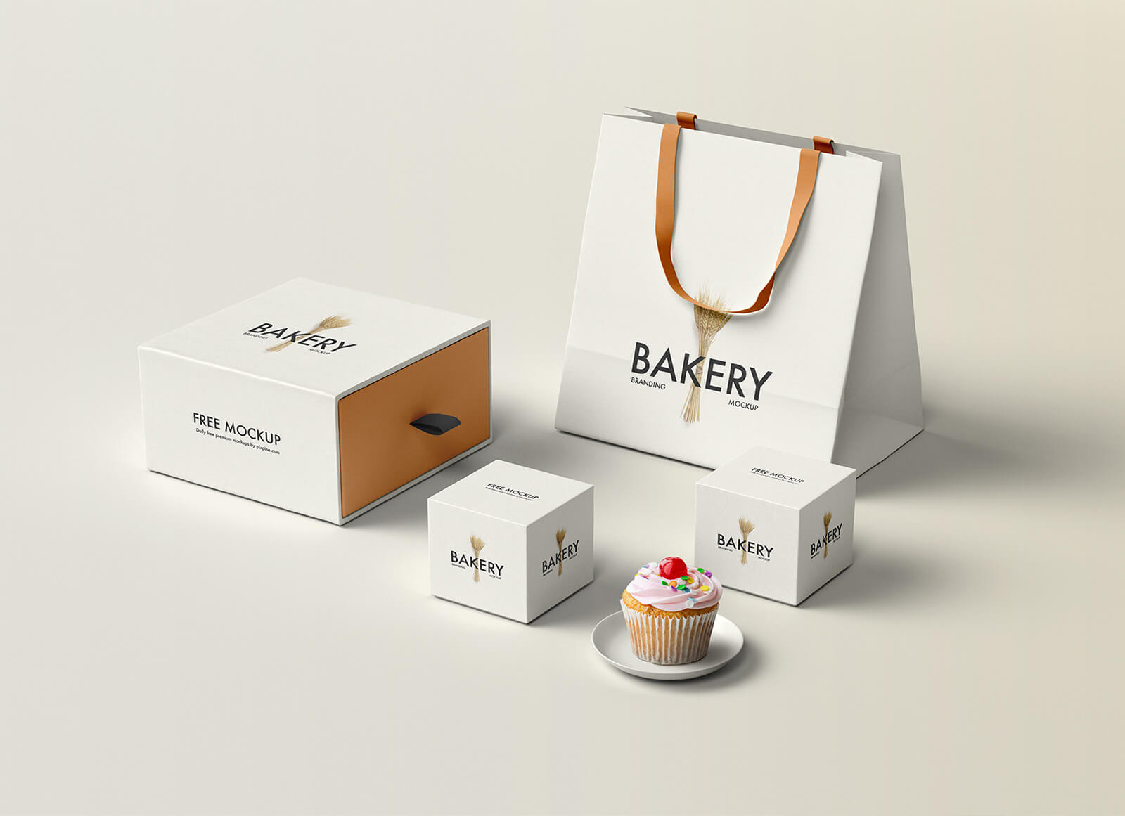Mockup mit Bäckerei Branding