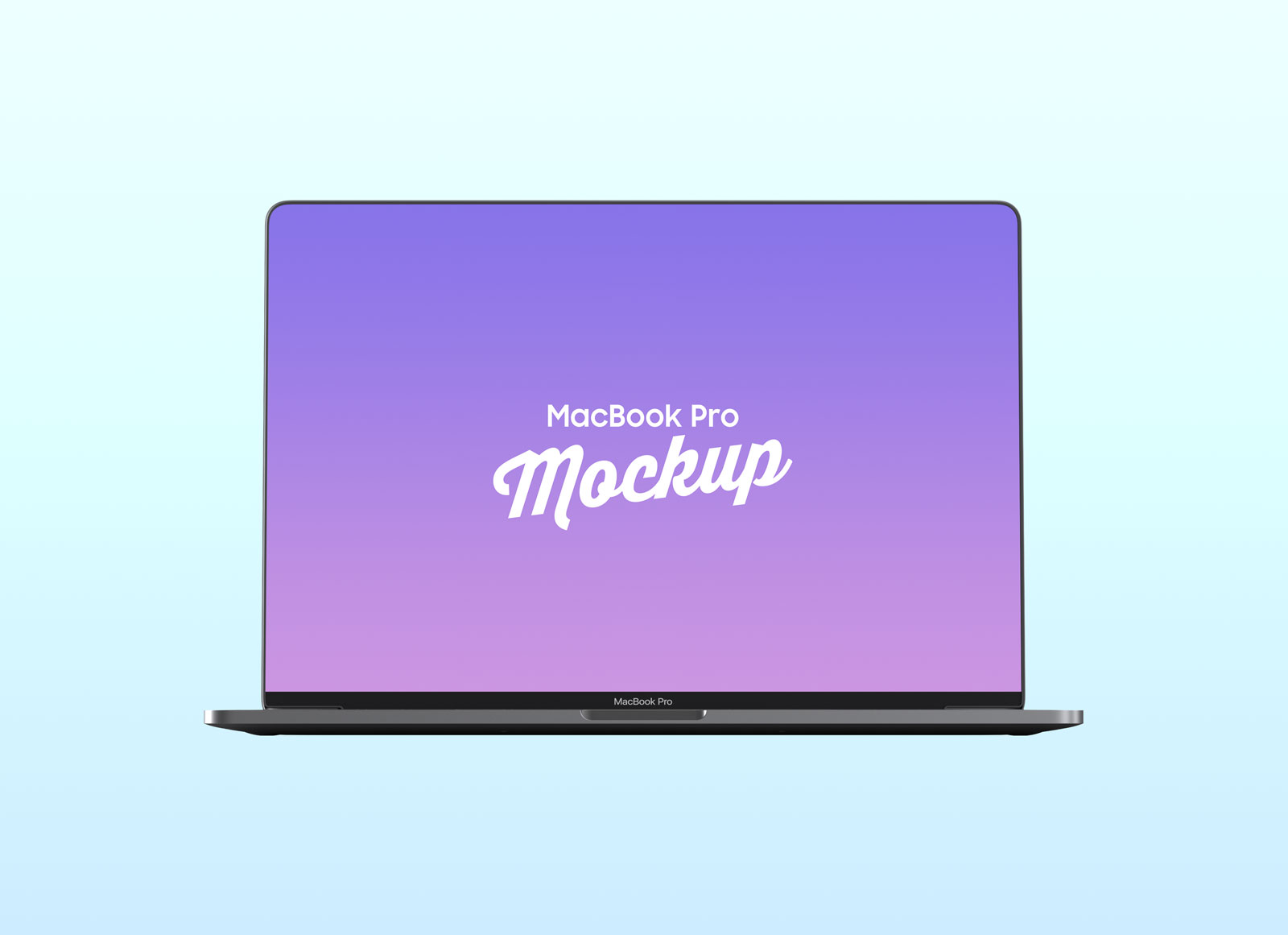 Macbook Pro 2019 ohne Lünette mit Touch Bar Mockup