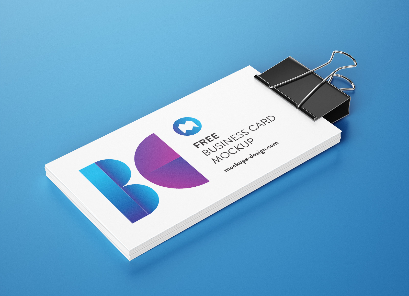 Binder Clip Premium Visitenkarten -Mockup -Set