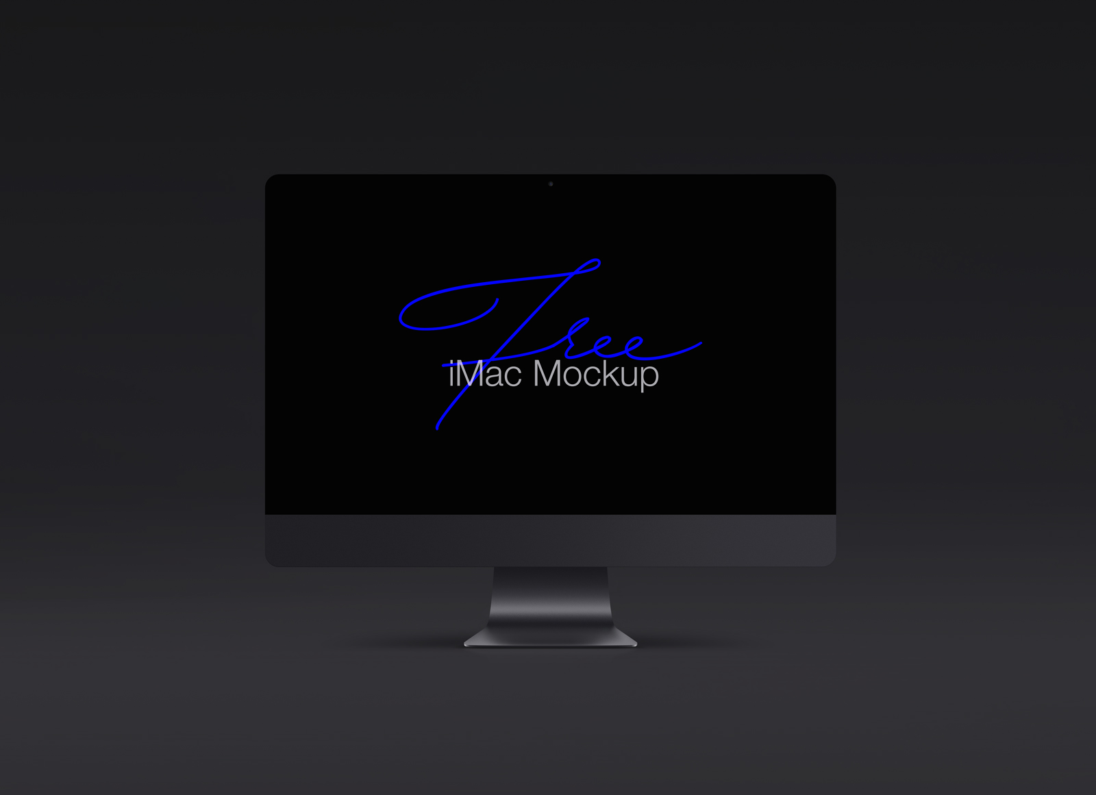 Black Apple iMac Proモックアップテンプレート