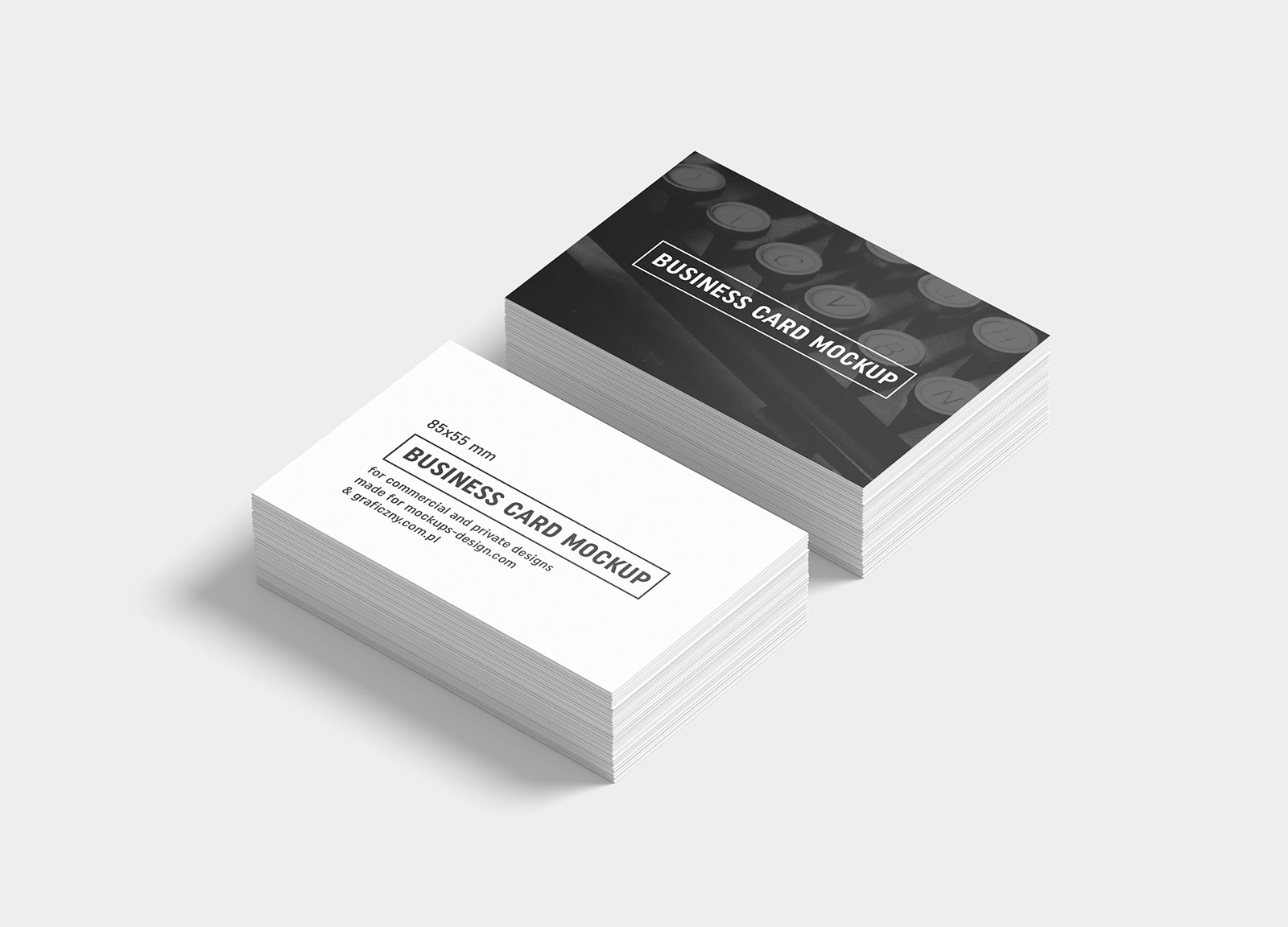 Plantillas de maquetas de tarjetas de negocios en blanco y negro