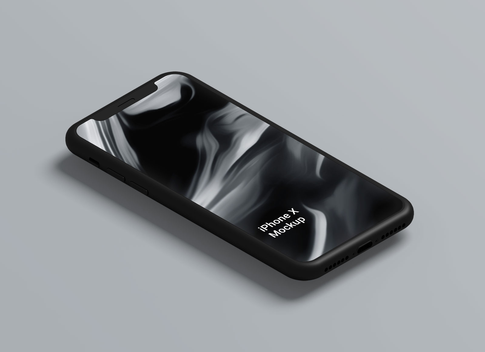 Maqueta de iPhone X de arcilla negra