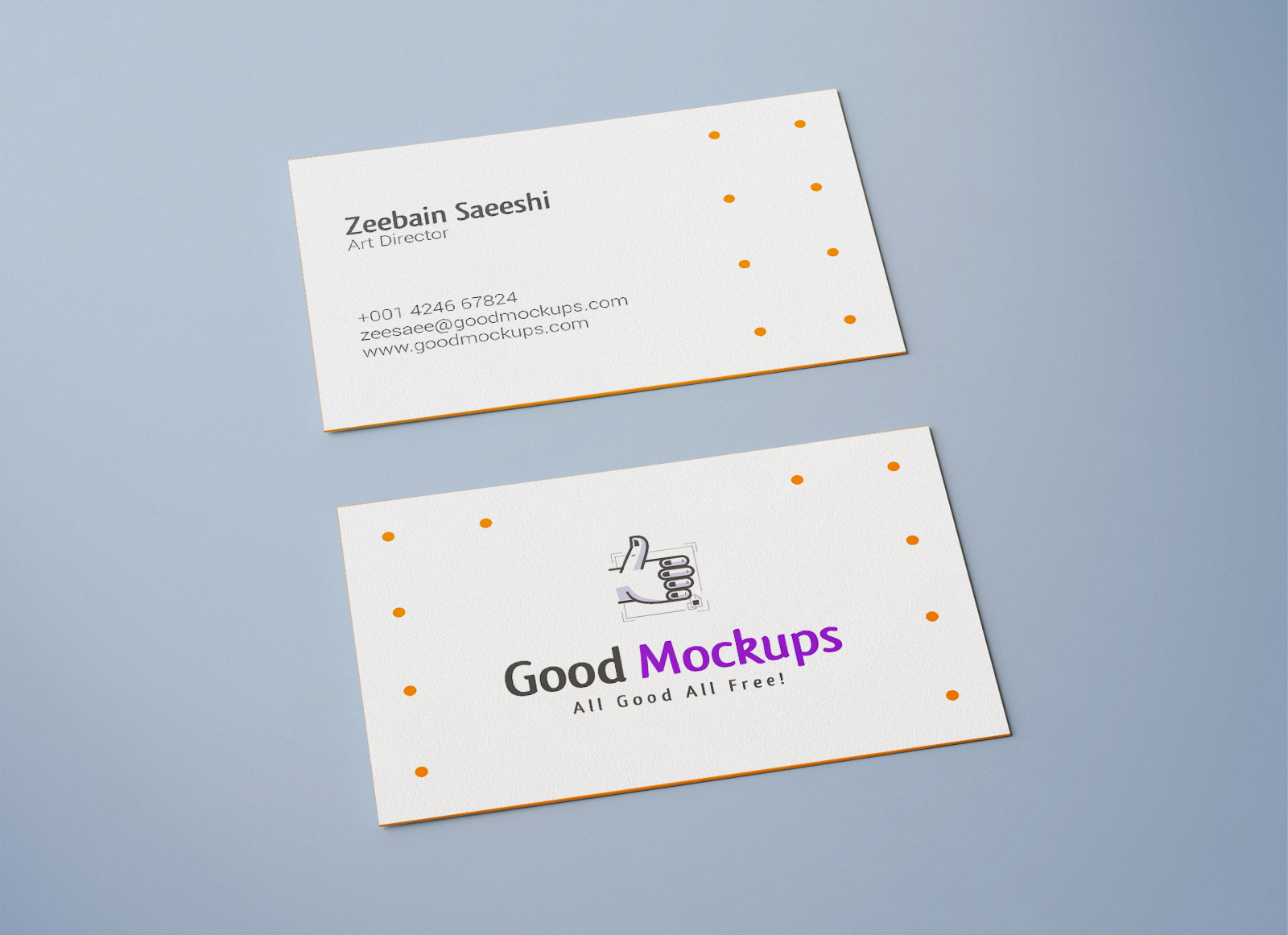 Double Sided Business Card Mockup