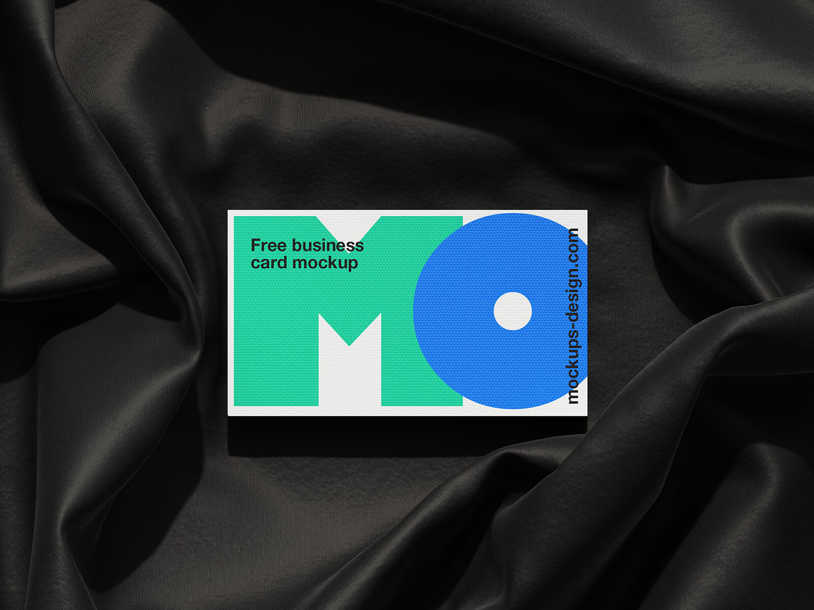 Business Cards On Fabric Mockup Set