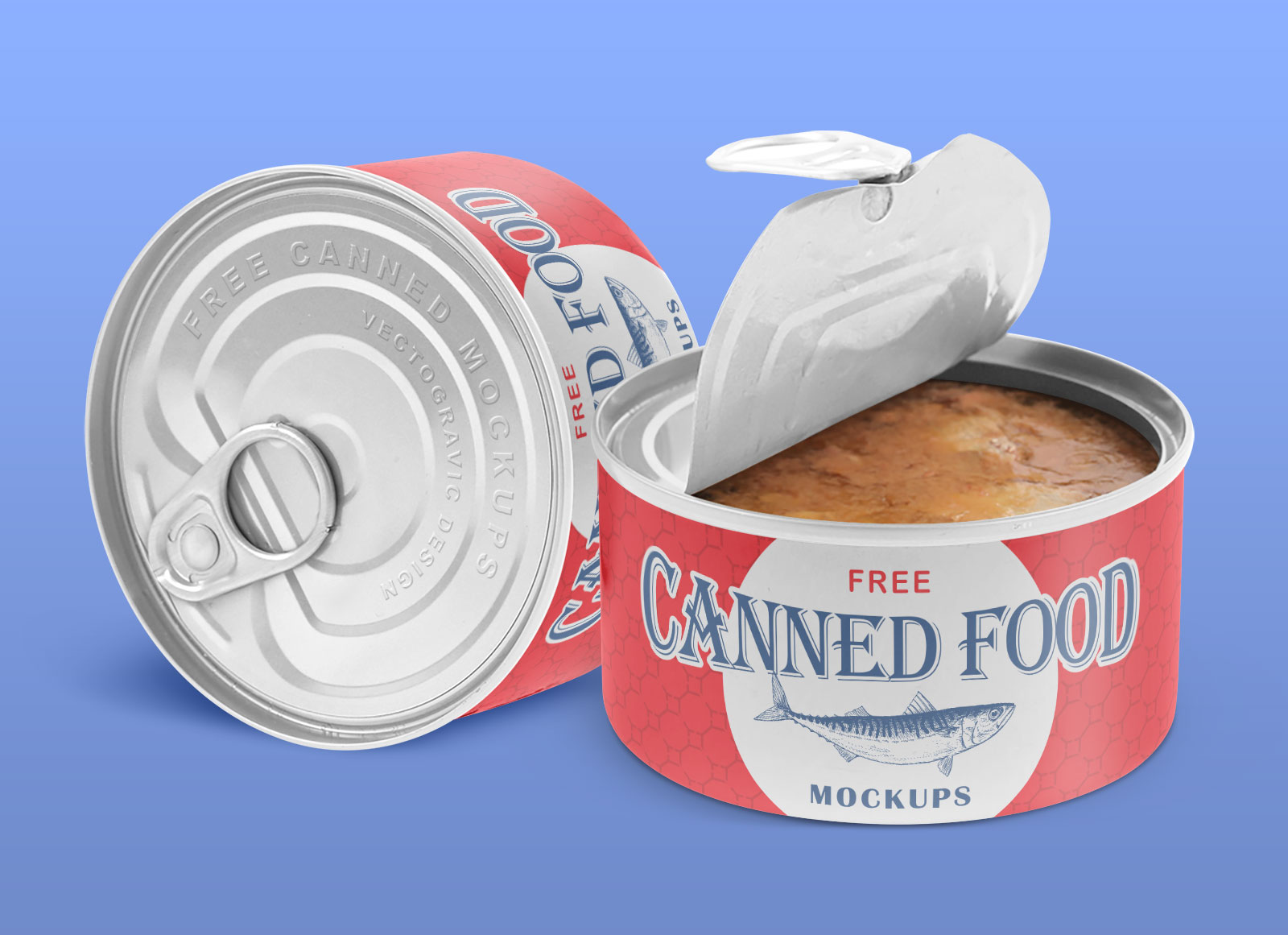 缶詰食品缶コンテナパッケージングモックアップ