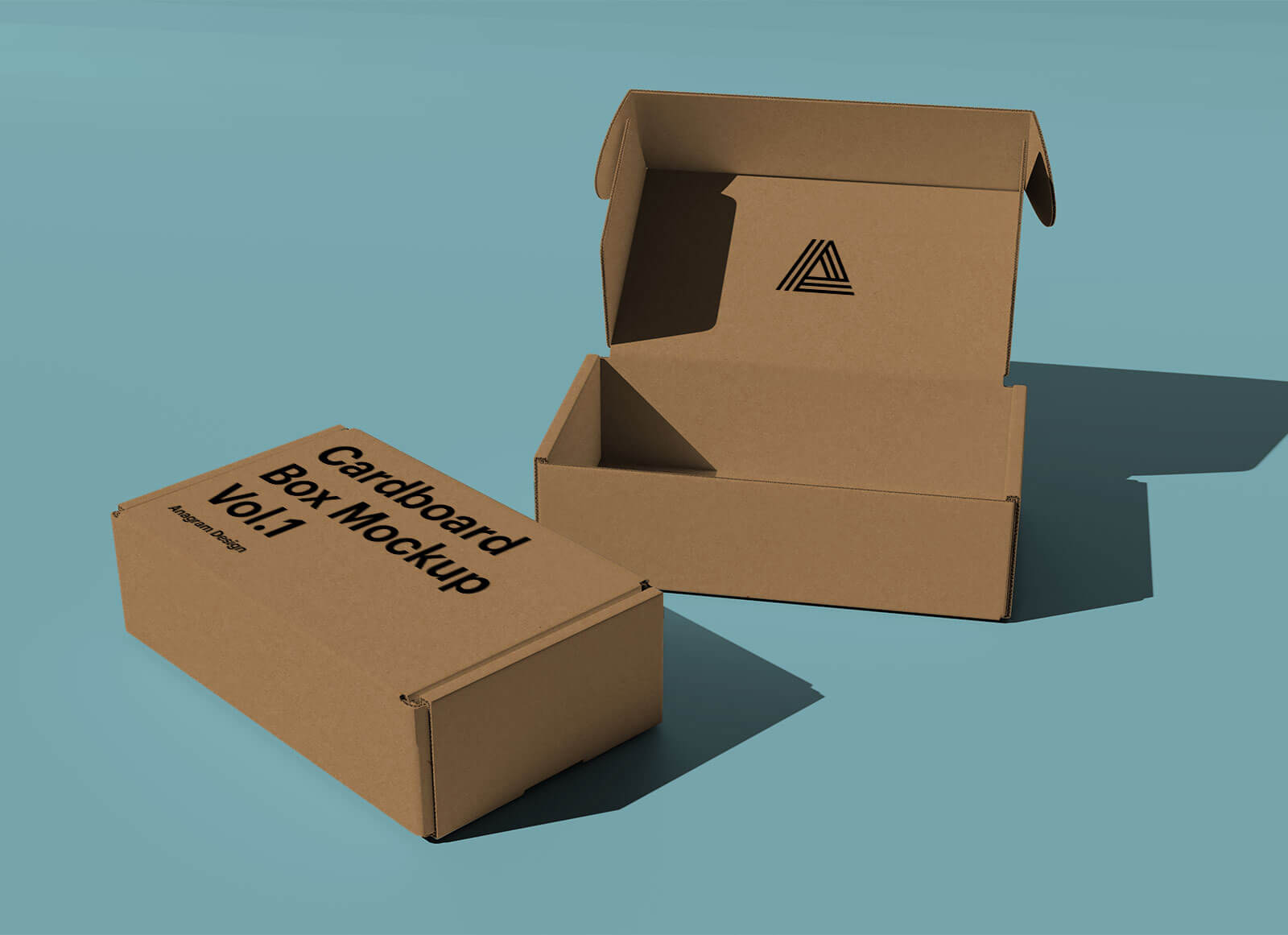 Крафт -гофрированная почтовая коробка макет
