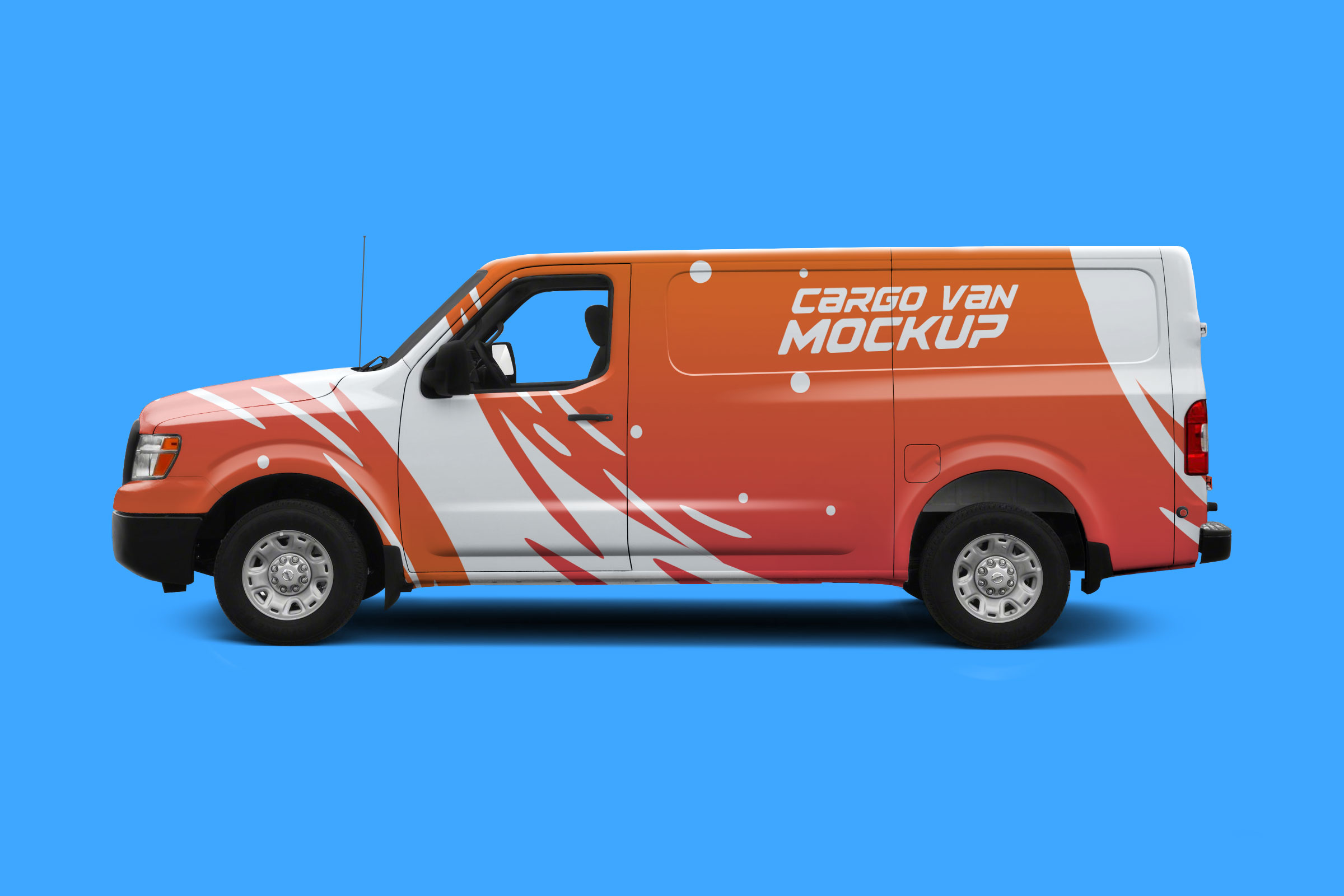 Cargo Van Vehicle Branding Mockup (All Angles)