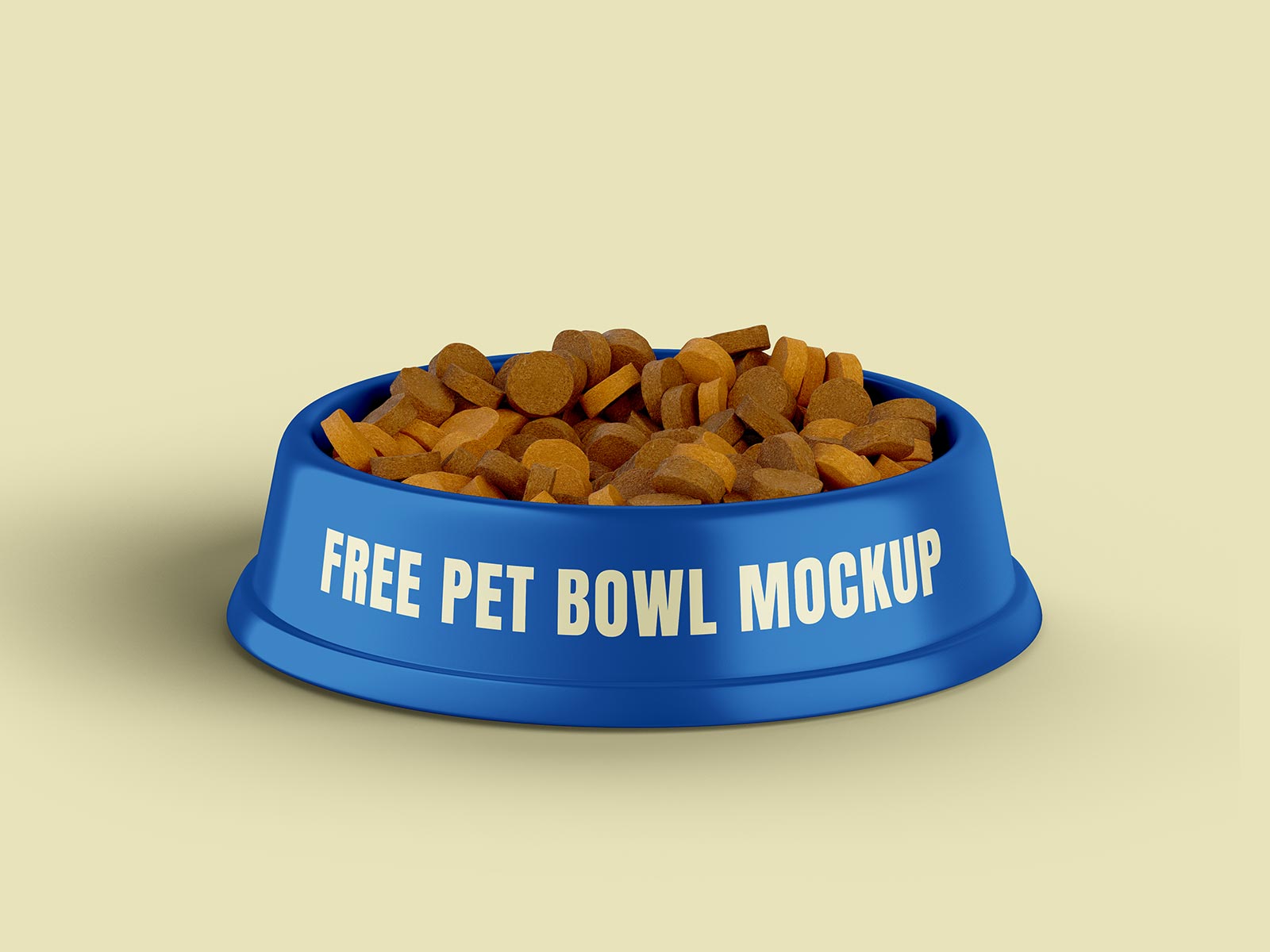 Katzen- / Hundefutter -Fütterungsschüsselmodelle Mockup Set