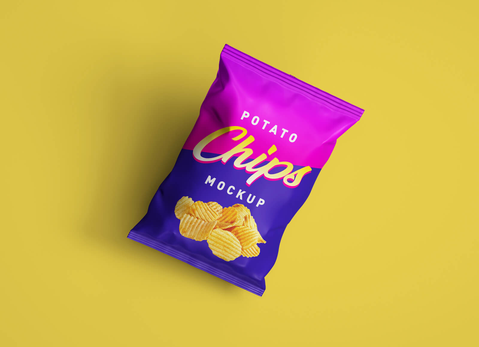 Chips gratis maqueta de bolsas de plástico PSD