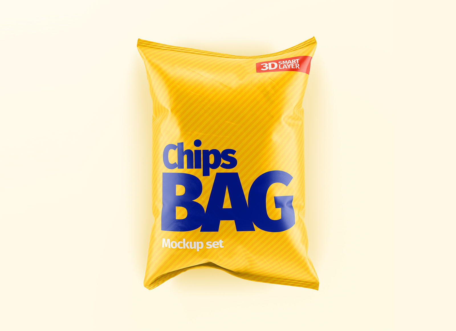 Maqueta de bolsas de chips mate/ brillante