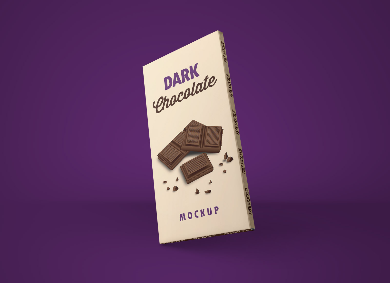 Maqueta de empaque de barra de chocolate delgado