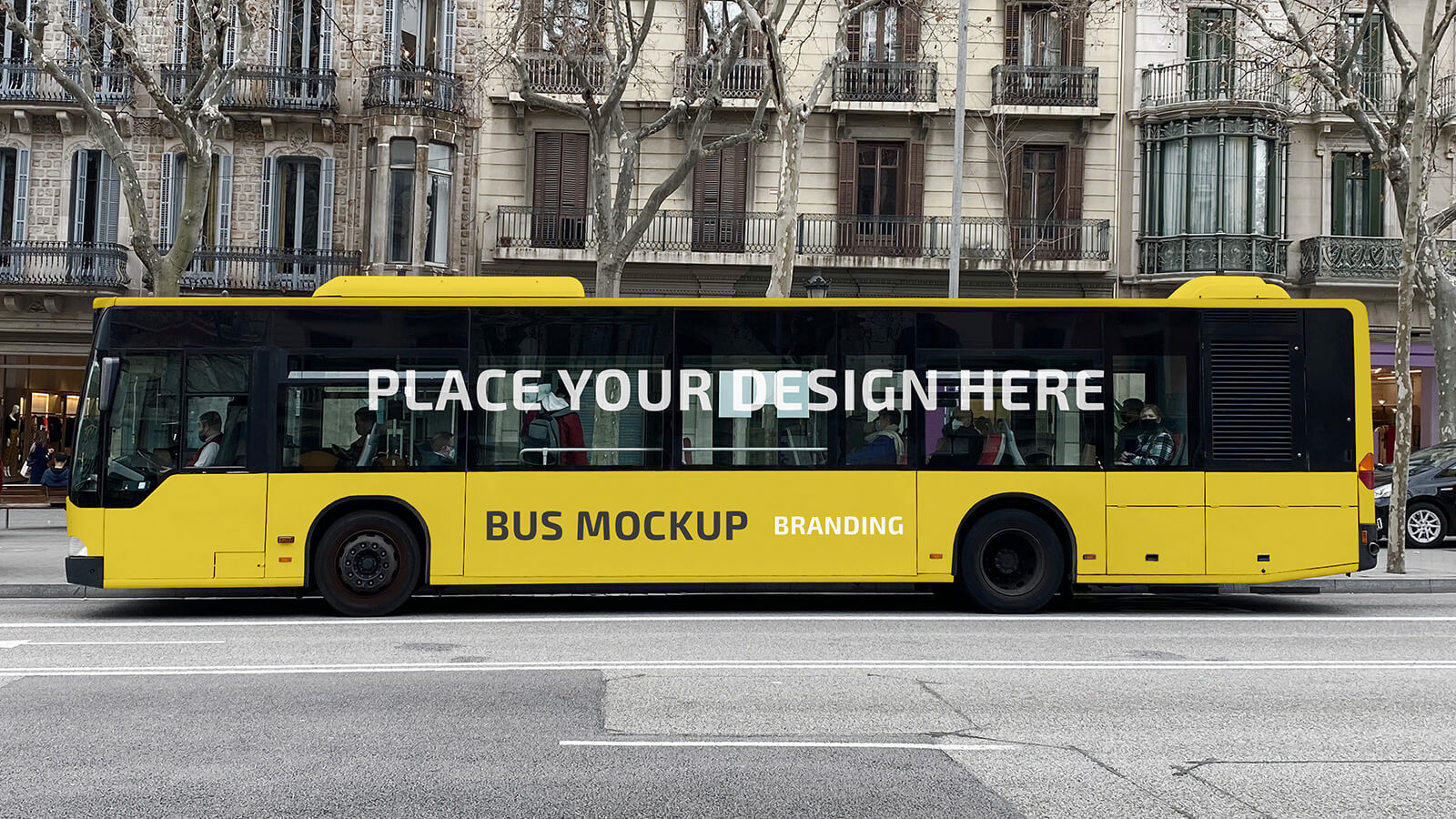 Макет брендинга городских автобусов