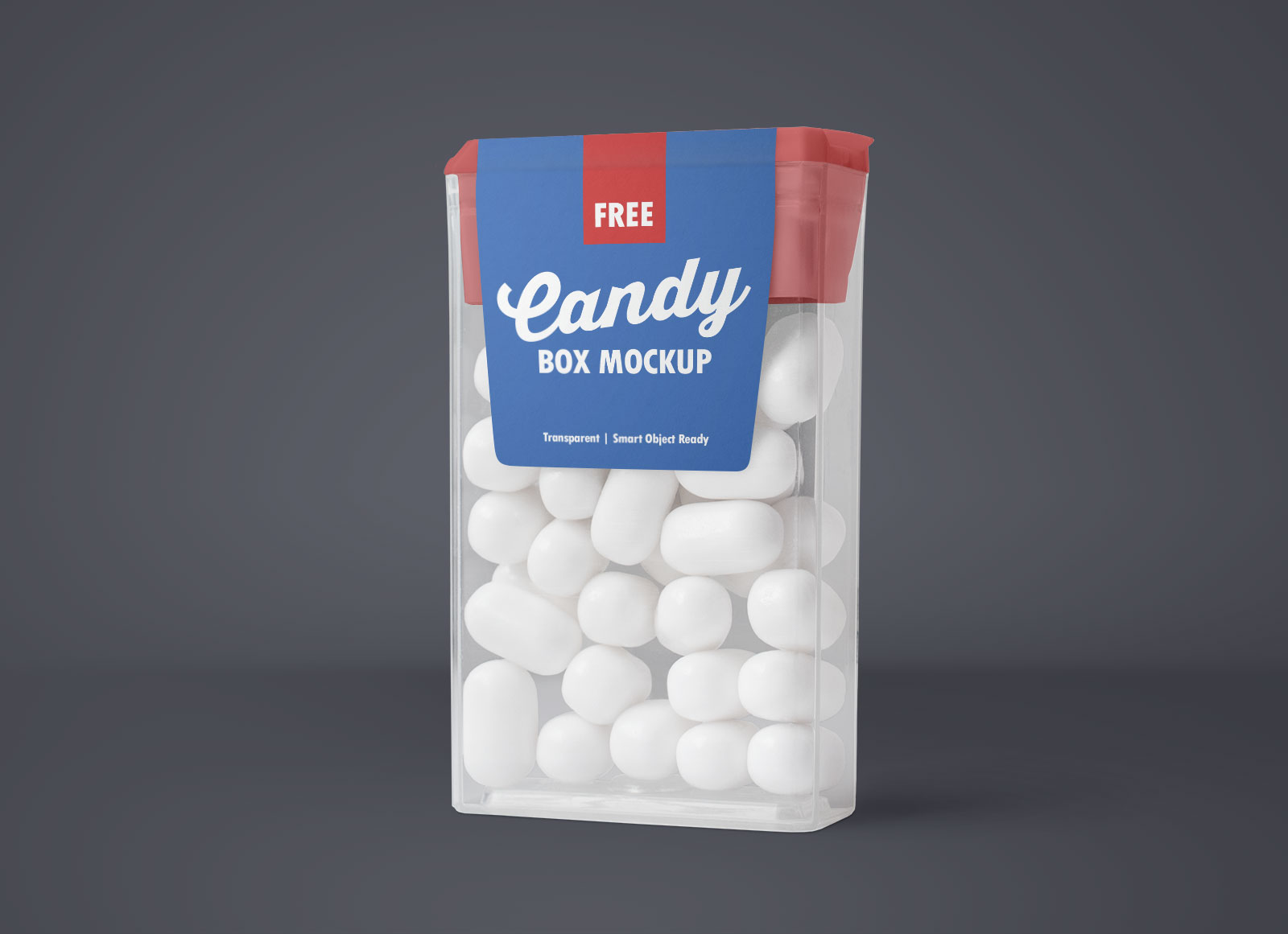 Clear Plastic Candy Box Packaging Mockup