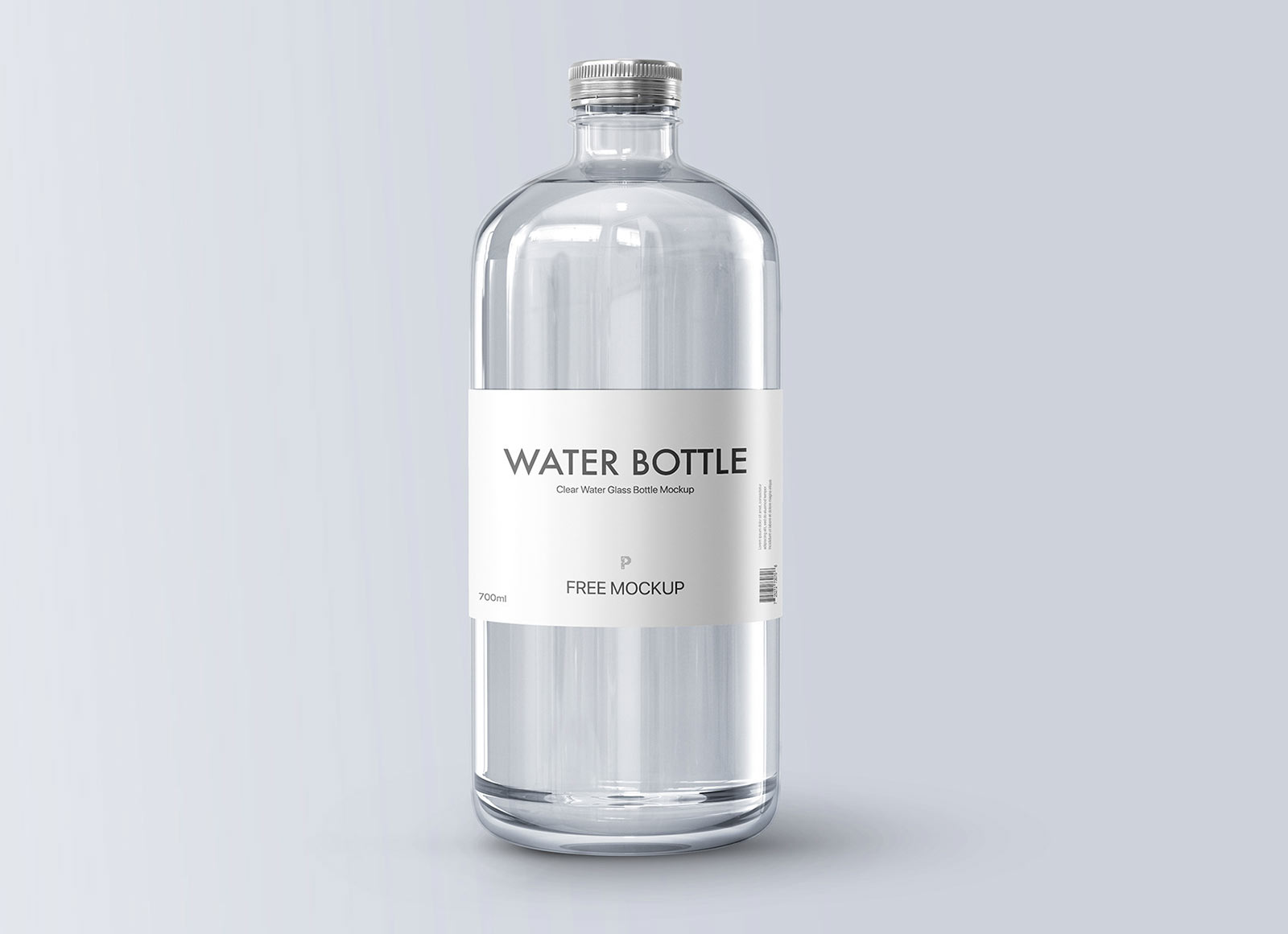 Прозрачная вода для стеклянной бутылки