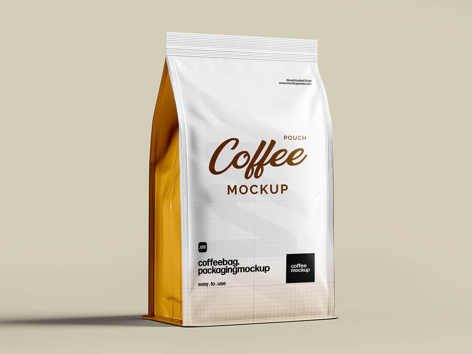 コーヒーバッグスタンディングポーチモックアップ