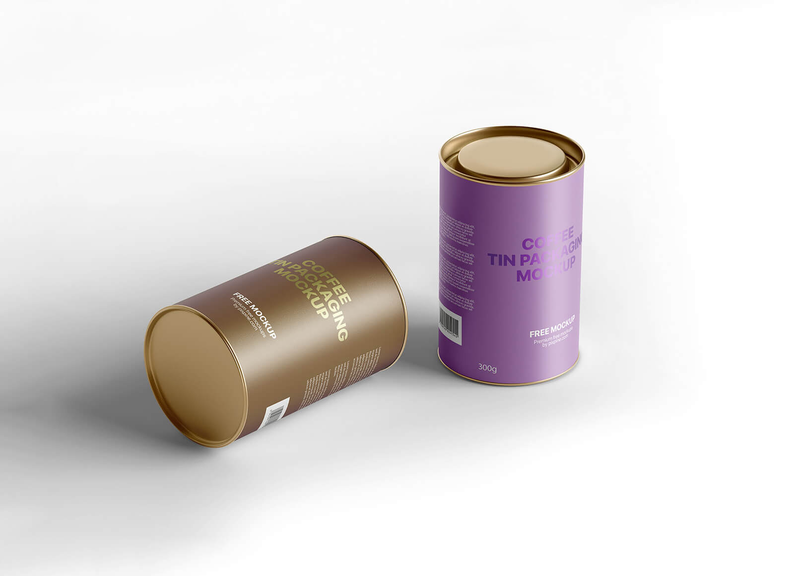 Coffee Tin Can Packaging Mockup