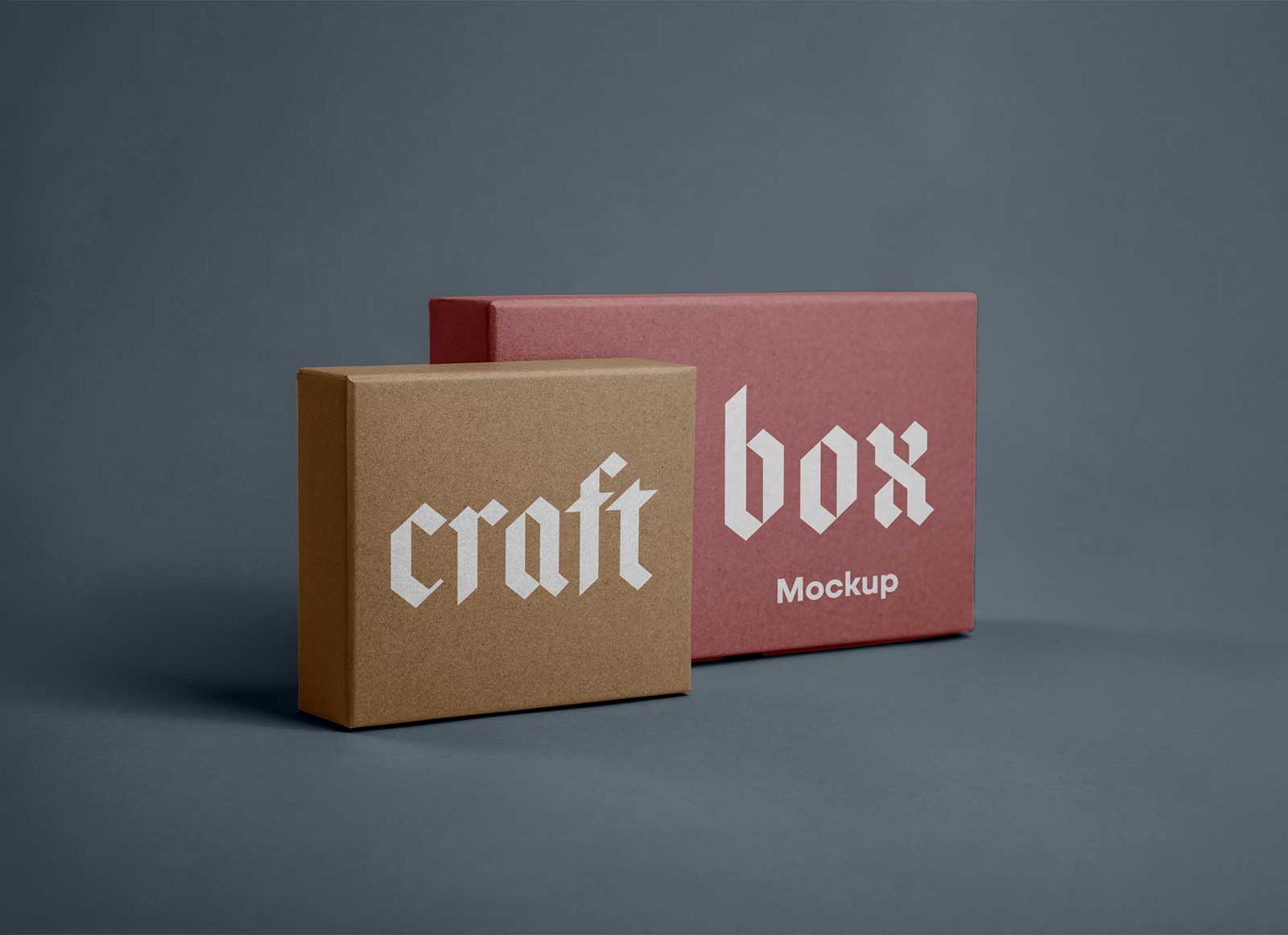 Bastelpapier Quadrat & Rechteck -Box Verpackung Mockup Set