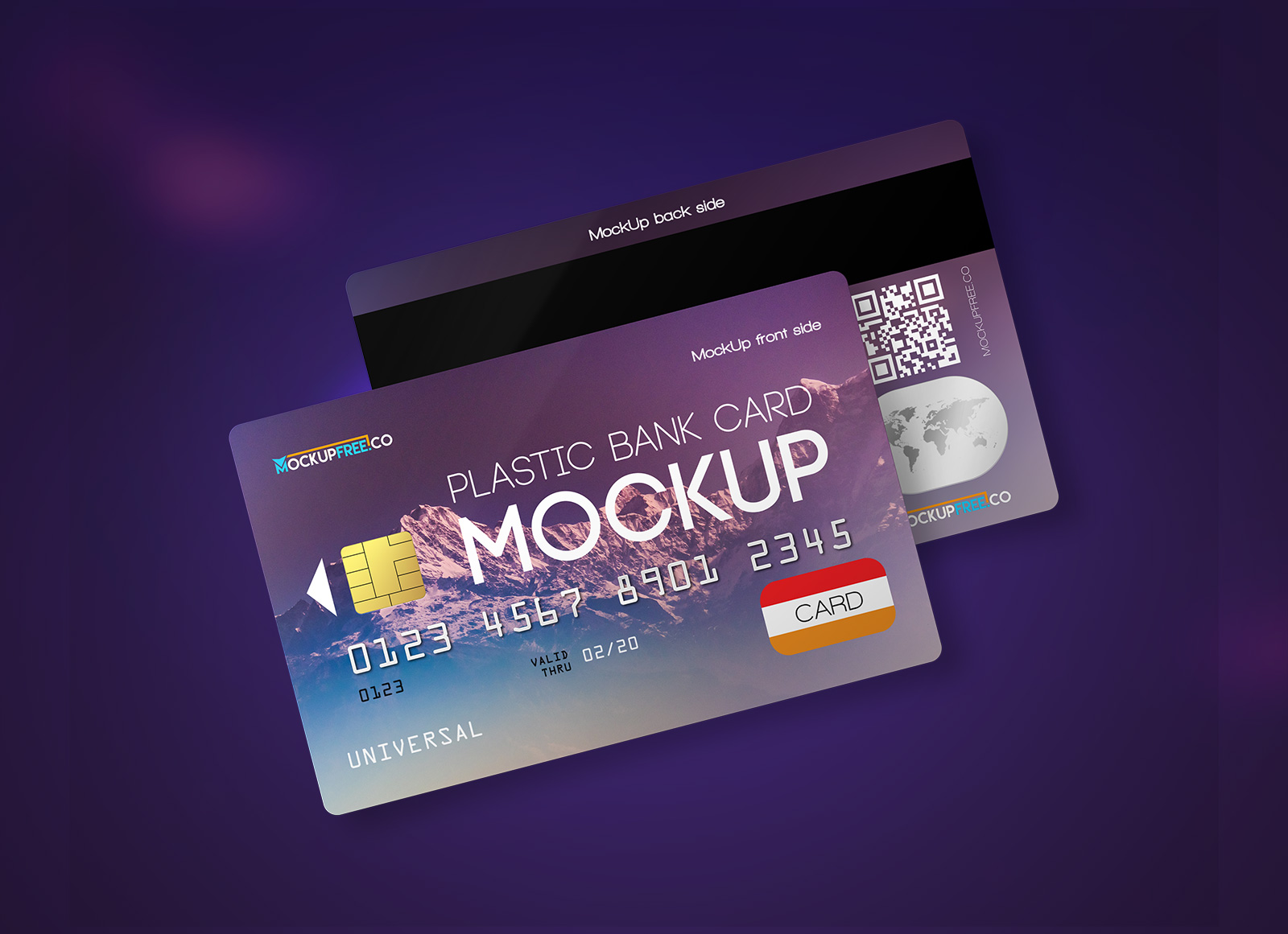 Mockup für Kredit- / Debitbankkarte