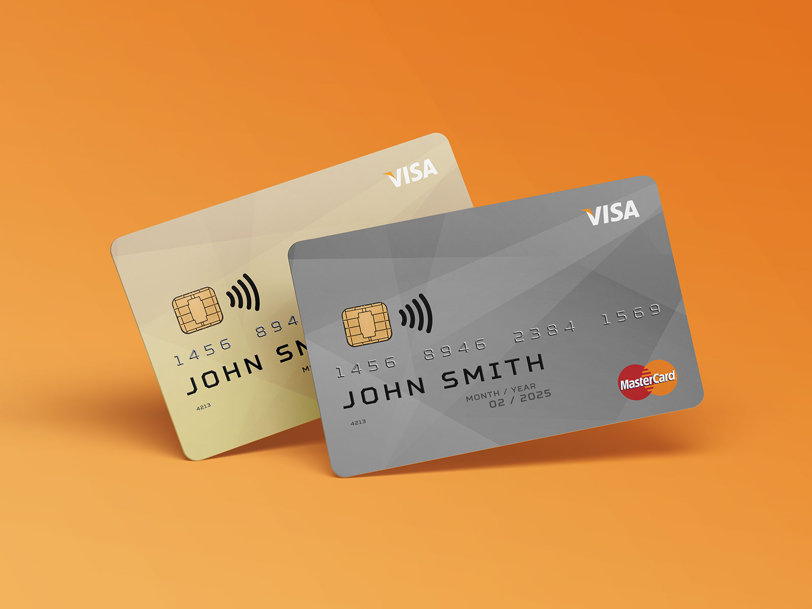 Credit / Membership Card Mockup Set (Front & Back)