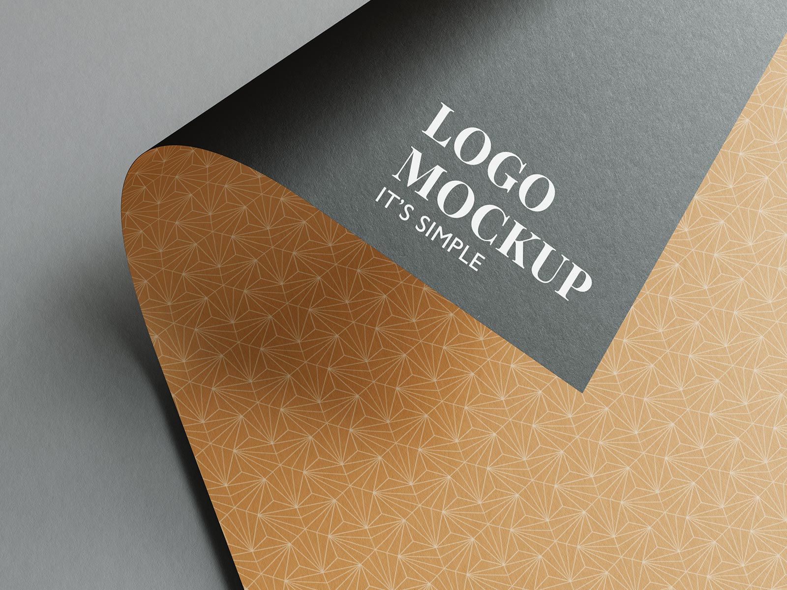 Curled Paper Logo Mockup Set