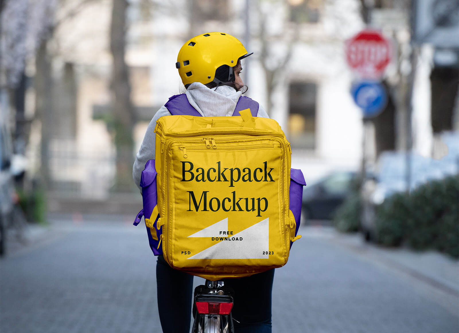 Delivery Backpack Mockup