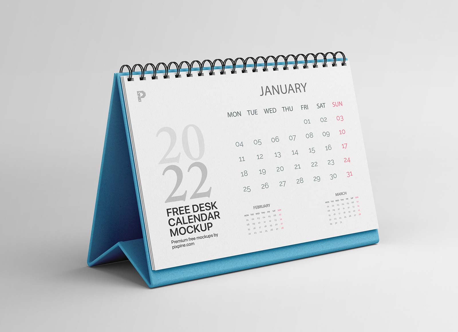 Schreibtischkalender 2022 Mockup