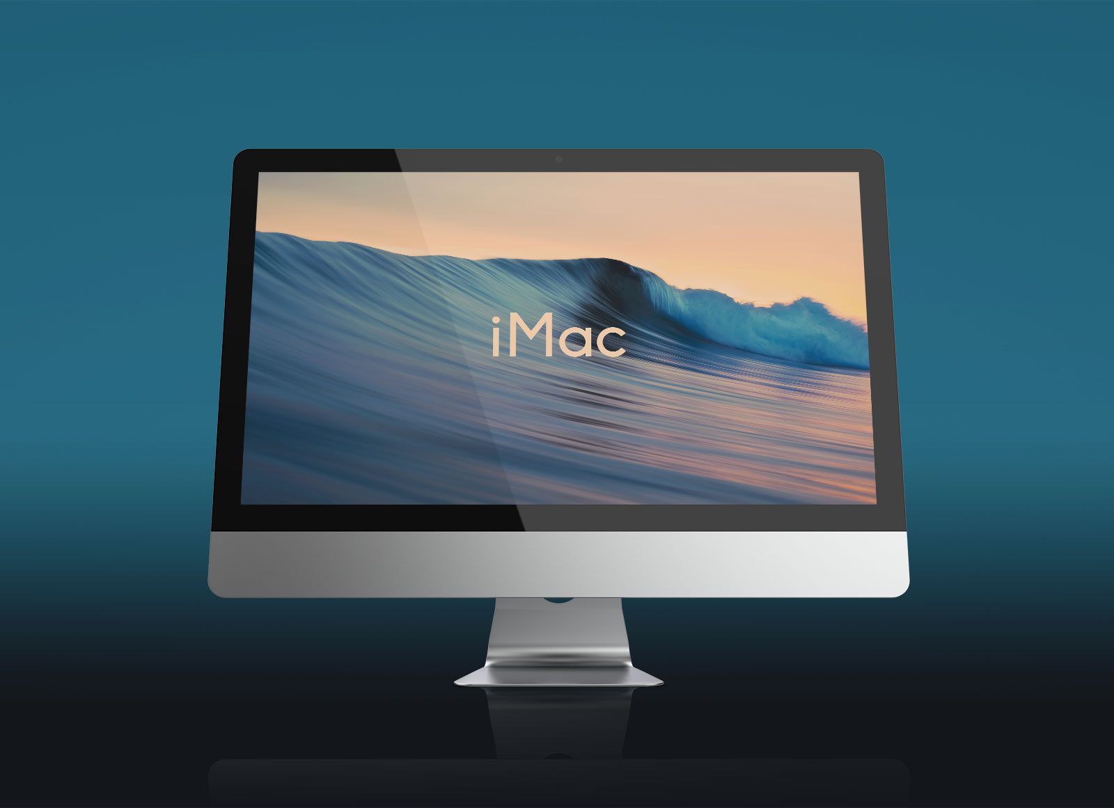 デスクトップApple iMacはモックアップを表示します