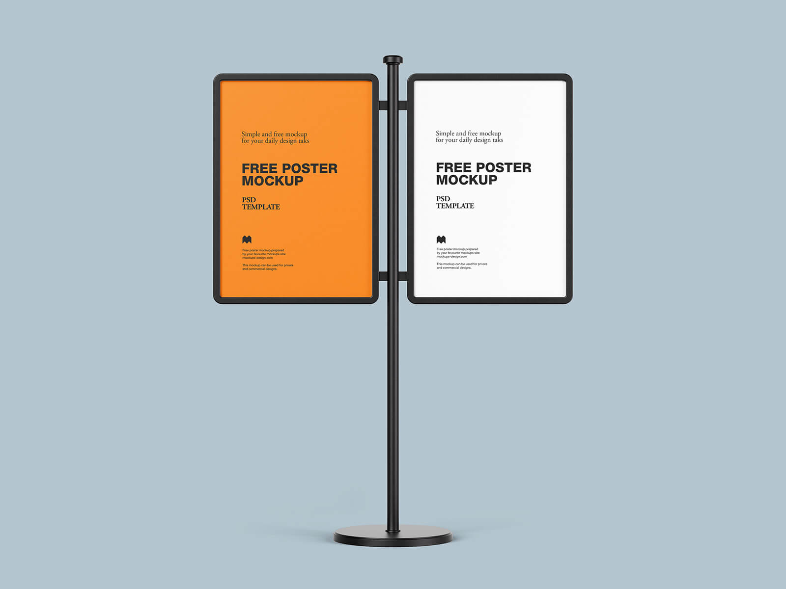 Double Poster Stand Mockup Set