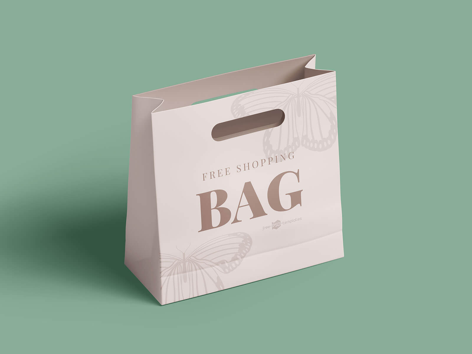 環境に優しい紙のショッピングバッグのモックアップセット