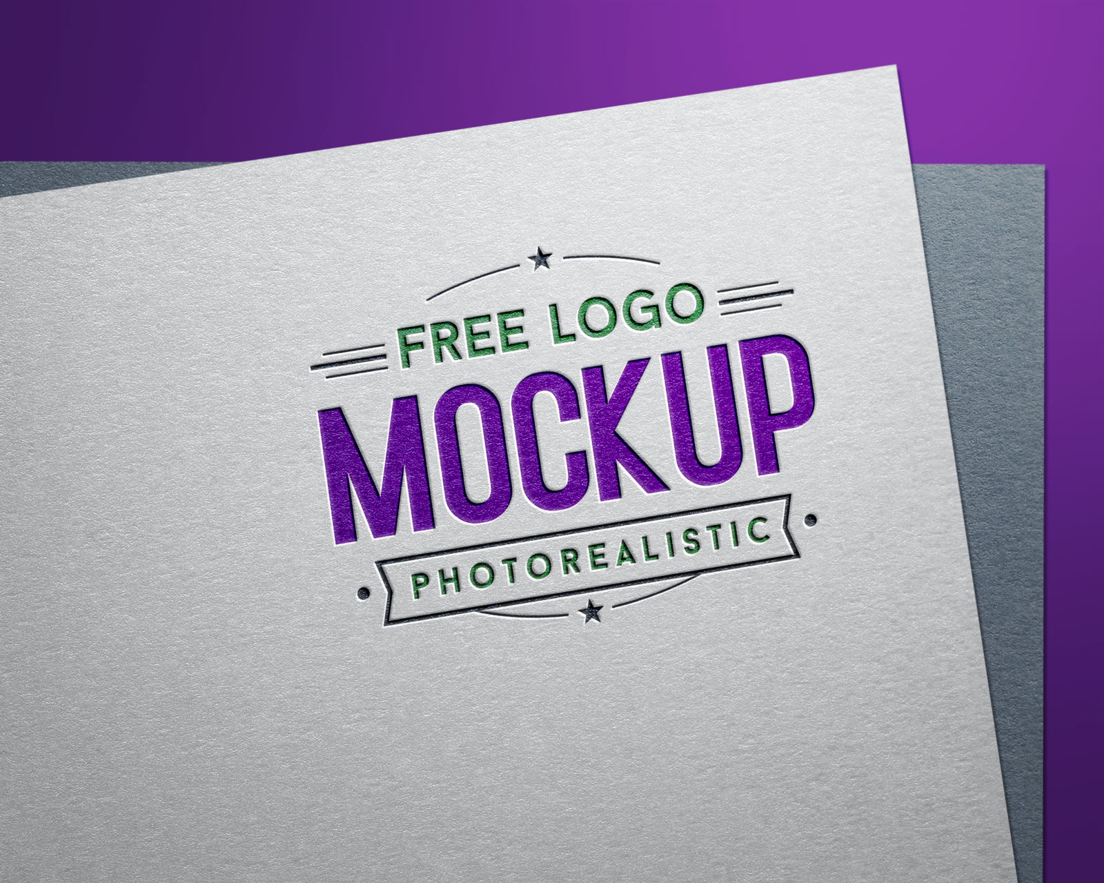 Debossed Color Logo Design / Logotype Mockup