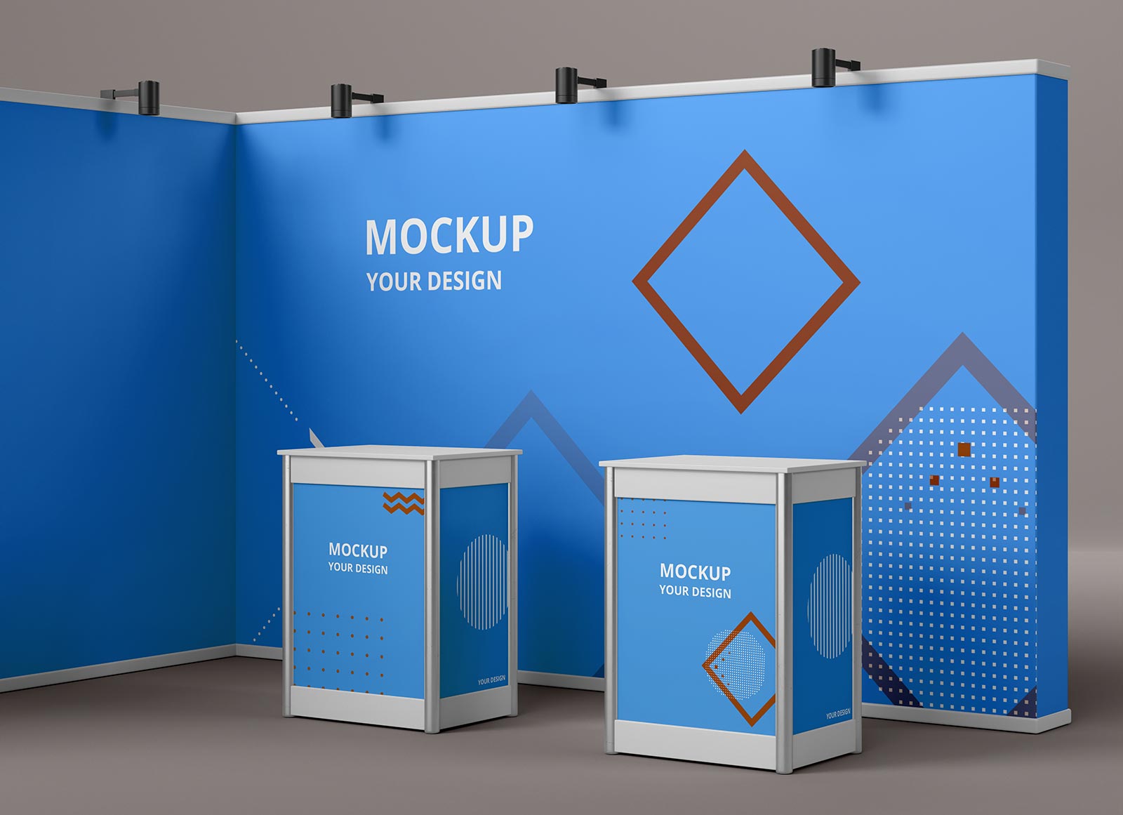 3D Exhibition Display Stand Mockup